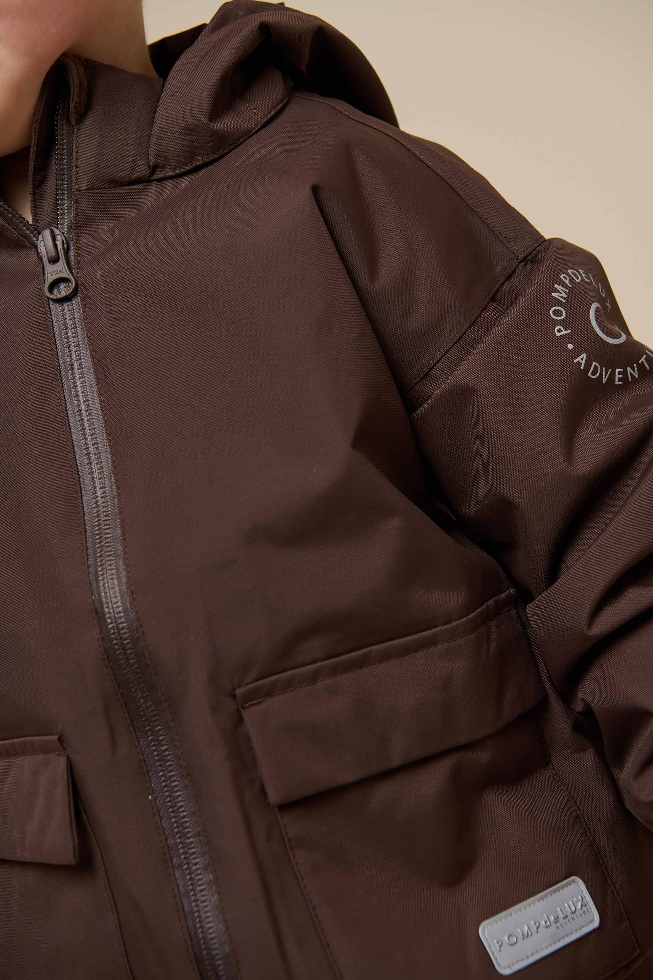 Shell-jas met opgestikte zak - Kids - Chocolate | 100499 Luke