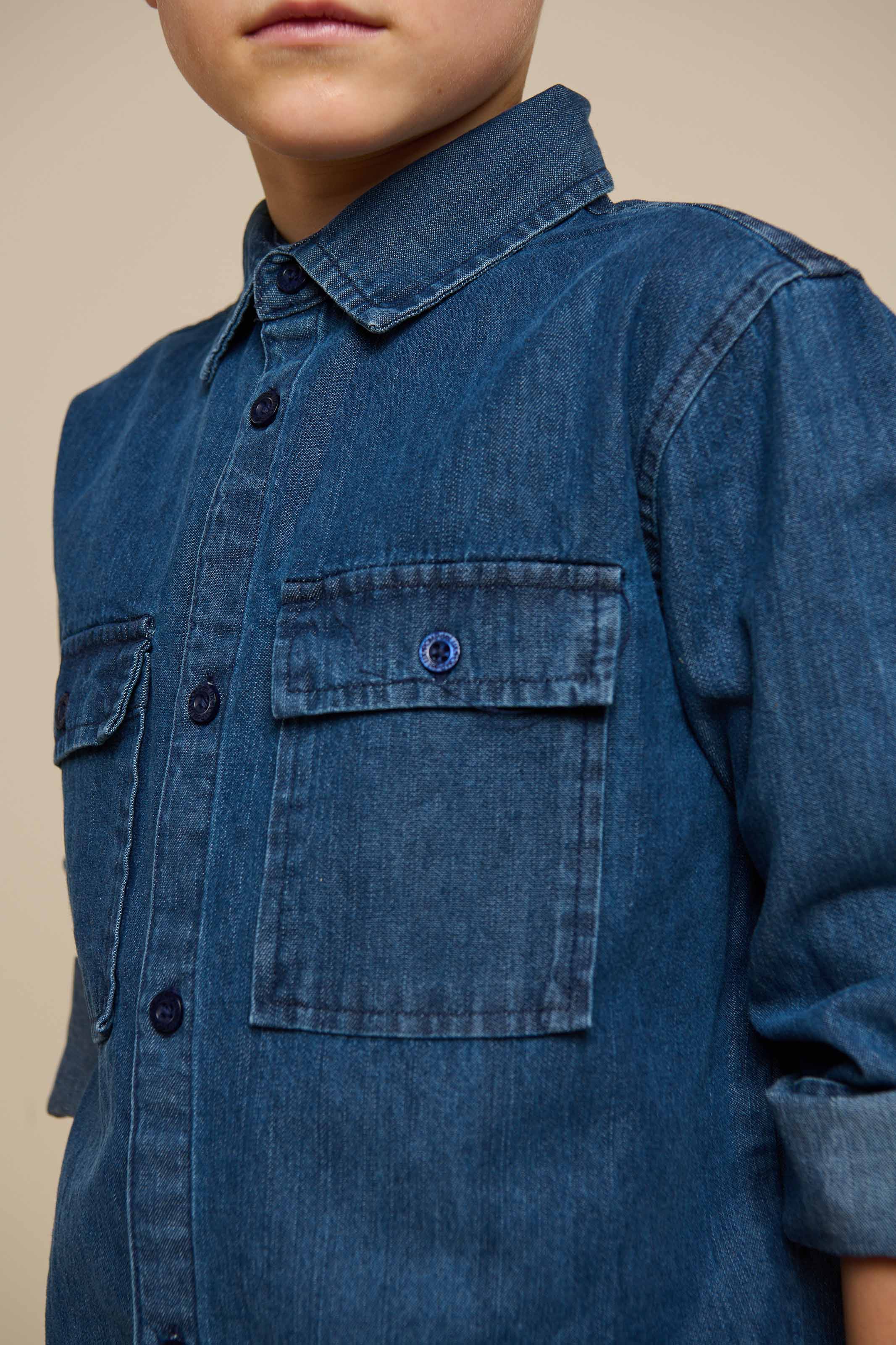 Denim overhemd - Kids - Dark Blue Denim | 100176 Delhi