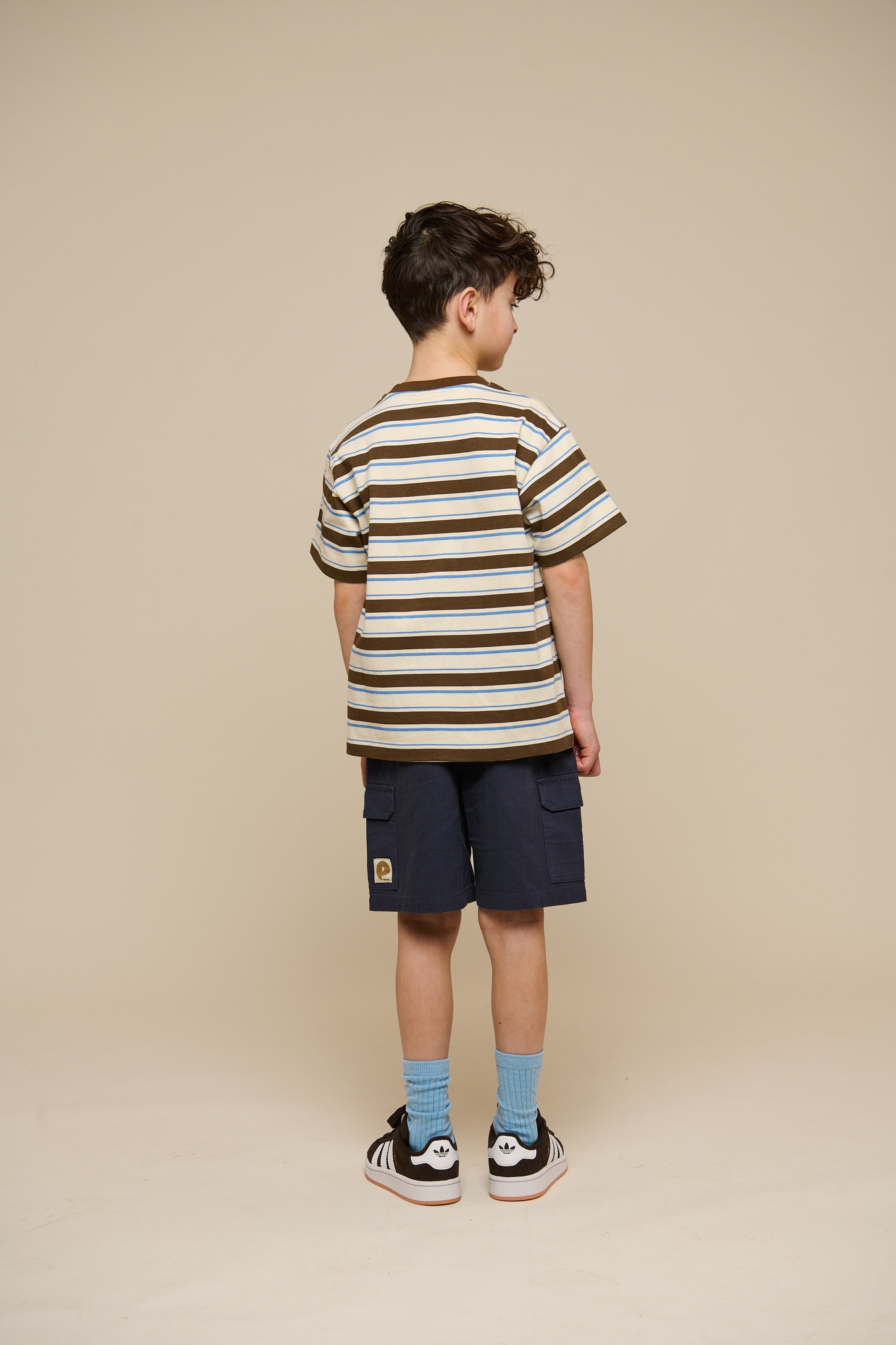 Retro Striped T-shirt - Tween - Dark Brown | 101274 Steven