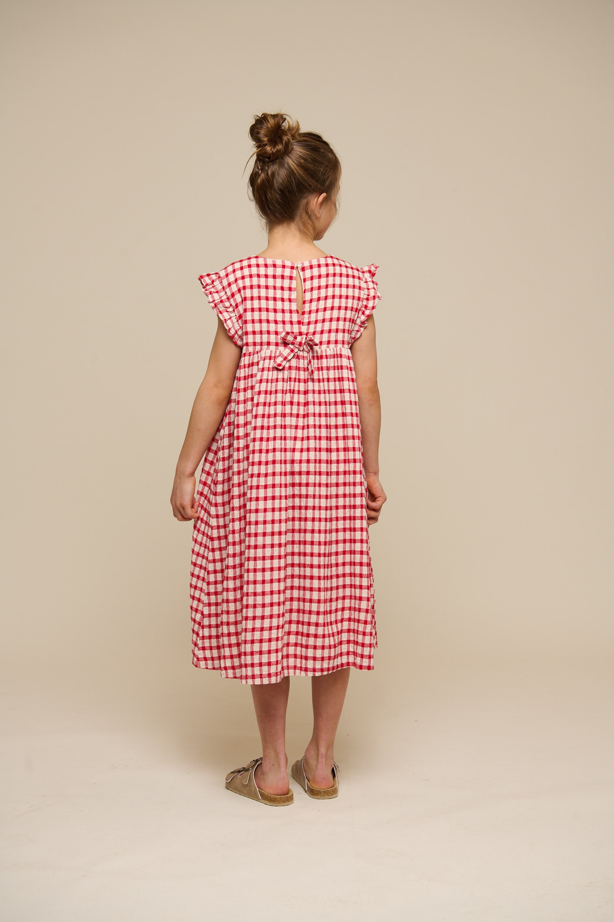 Geruite Katoenen Jurk - Tween - Cherry Red | 100905 Bonnie