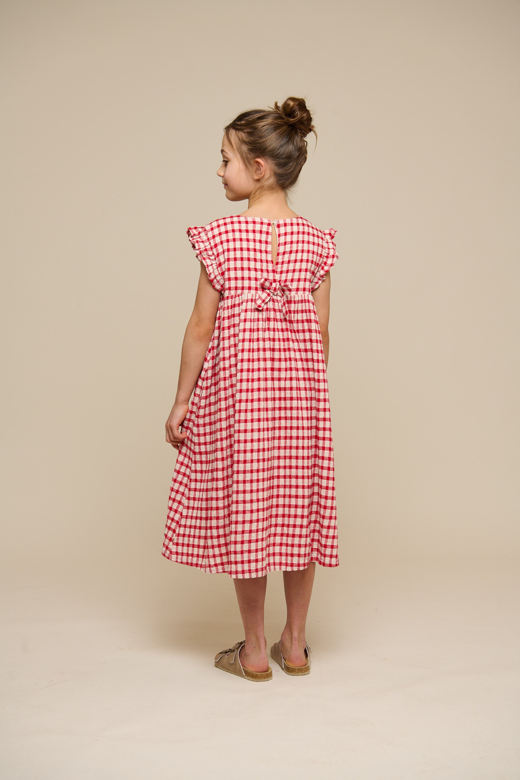 Geruite Katoenen Jurk - Tween - Cherry Red | 100905 Bonnie