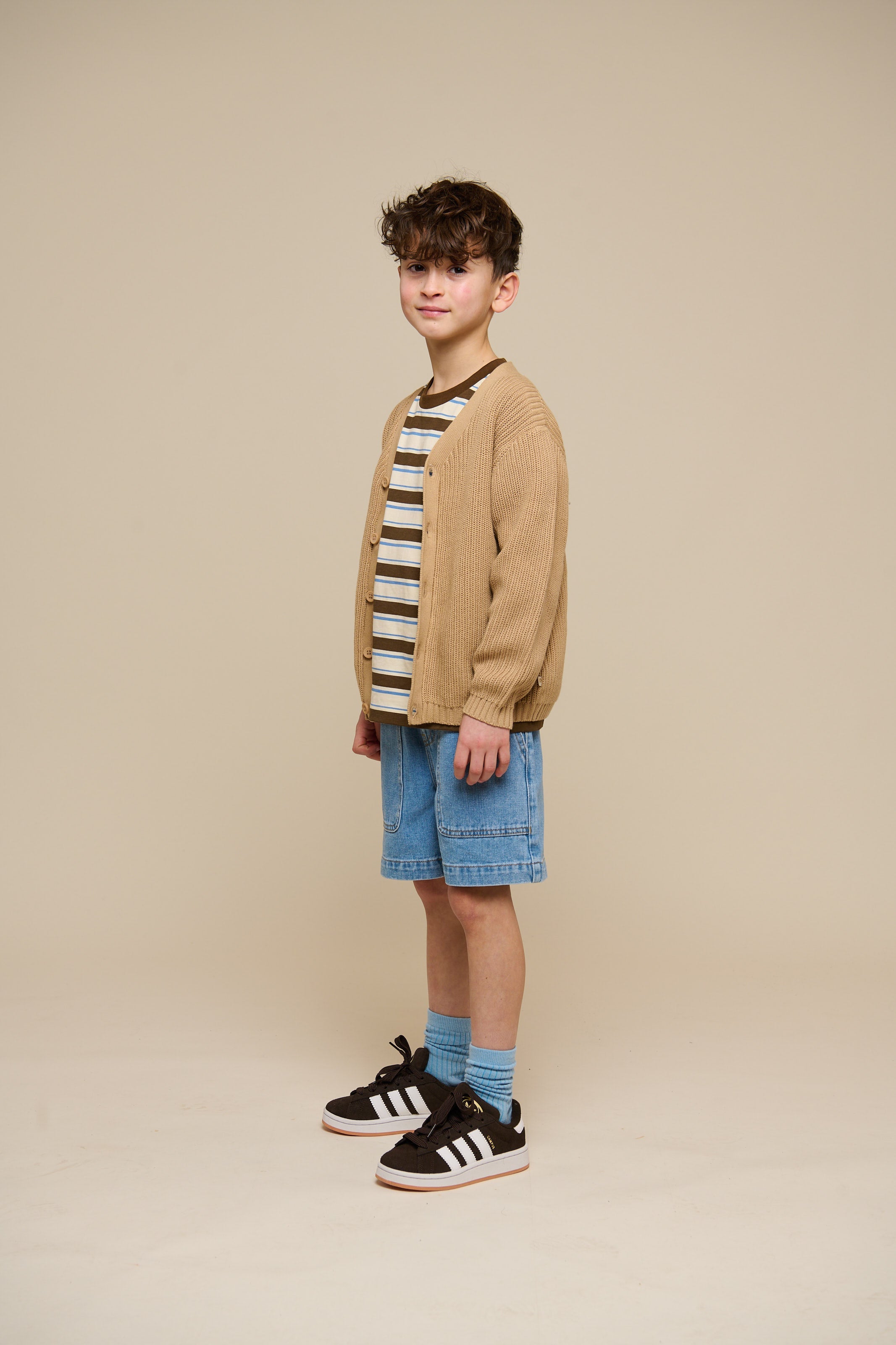 Brioche gebreid vest - Tween - Beige | 101246 Clark