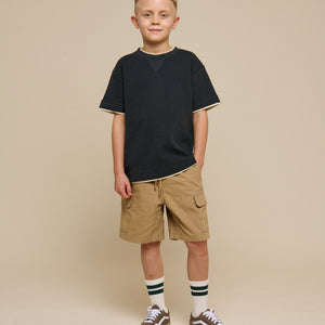 Gestructureerd T-shirt met korte mouwen - Tween - Forest Green | 100714 Malthe