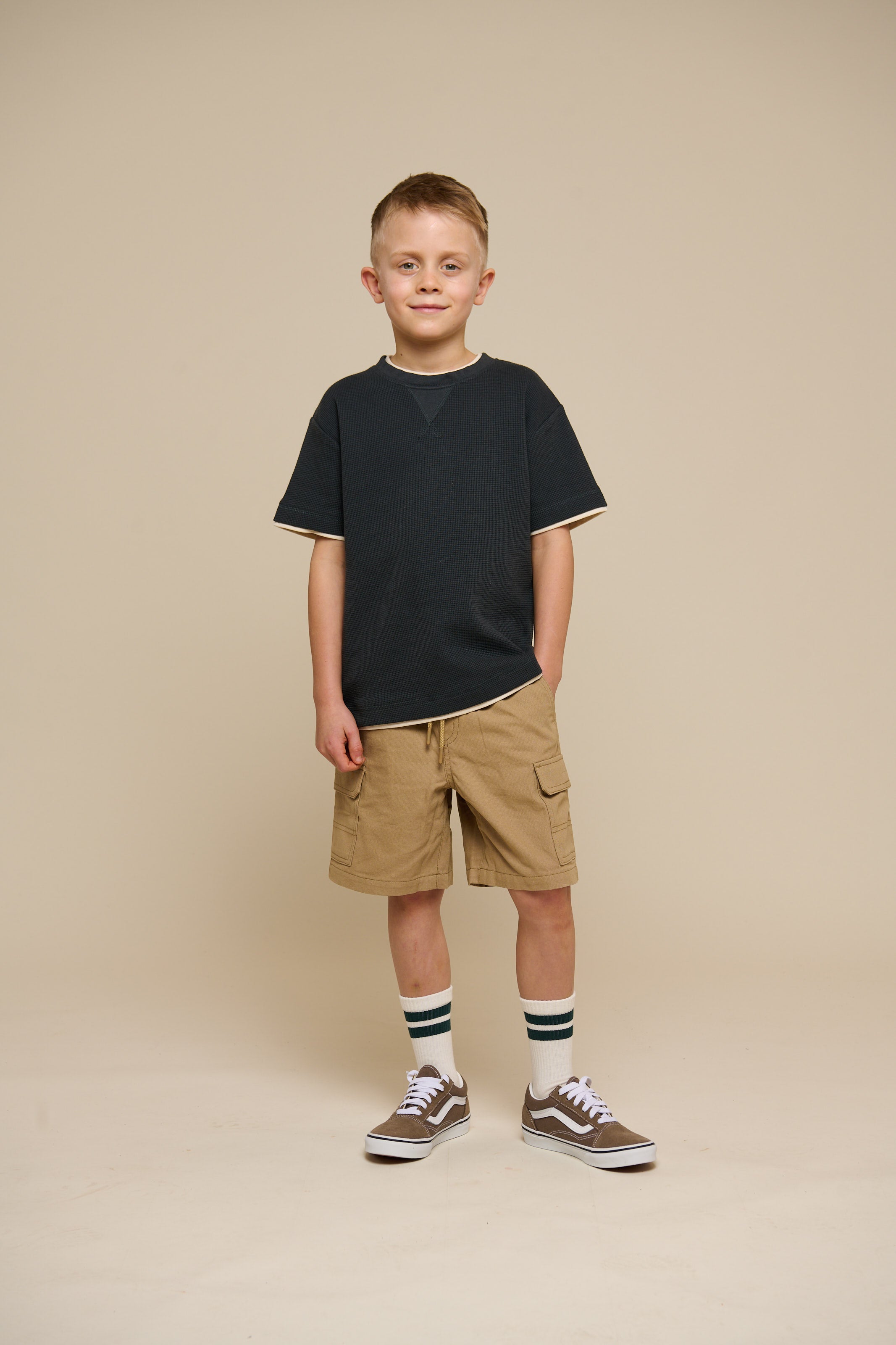 Gestructureerd T-shirt met korte mouwen - Tween - Forest Green | 100714 Malthe