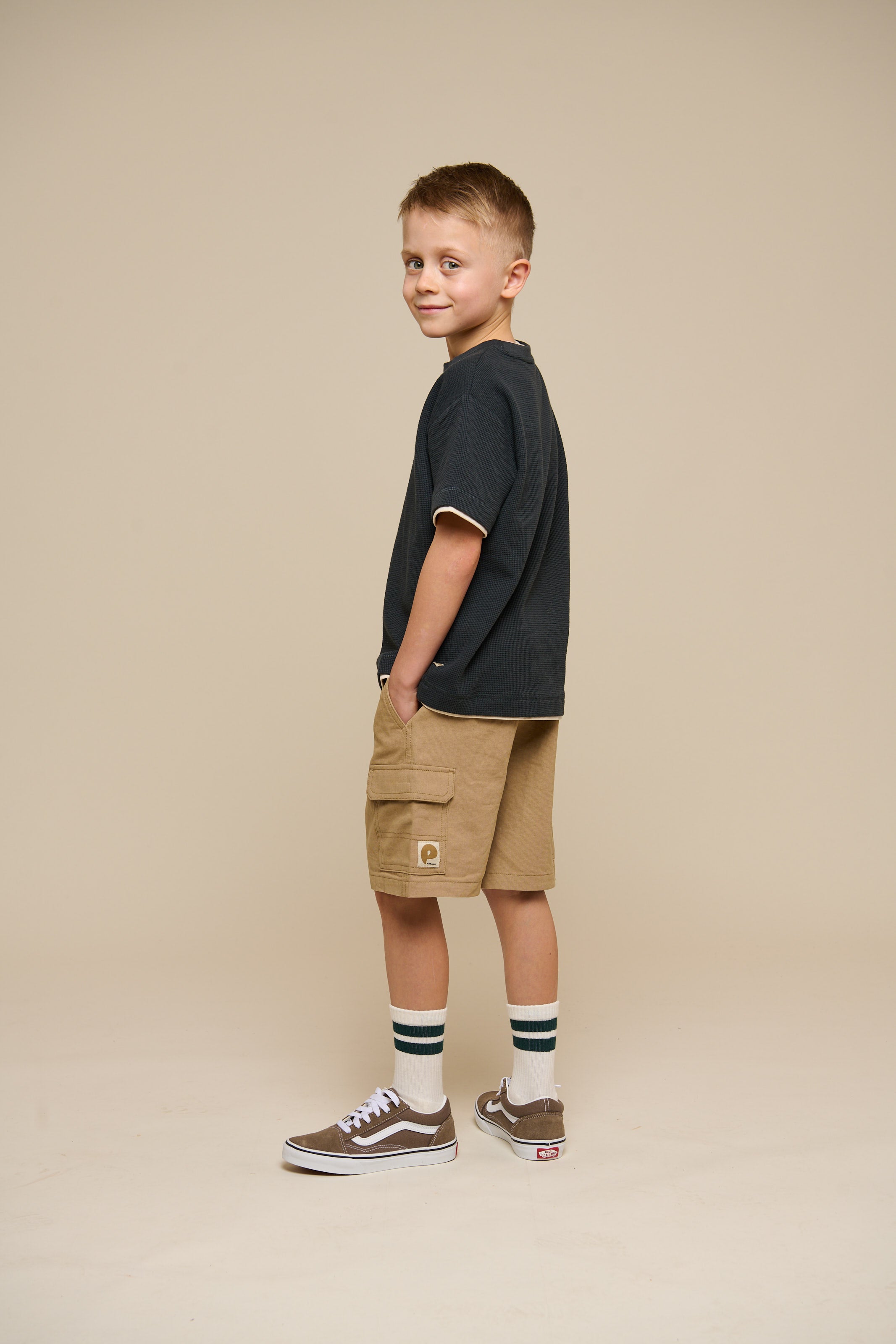 Gestructureerd T-shirt met korte mouwen - Tween - Forest Green | 100714 Malthe