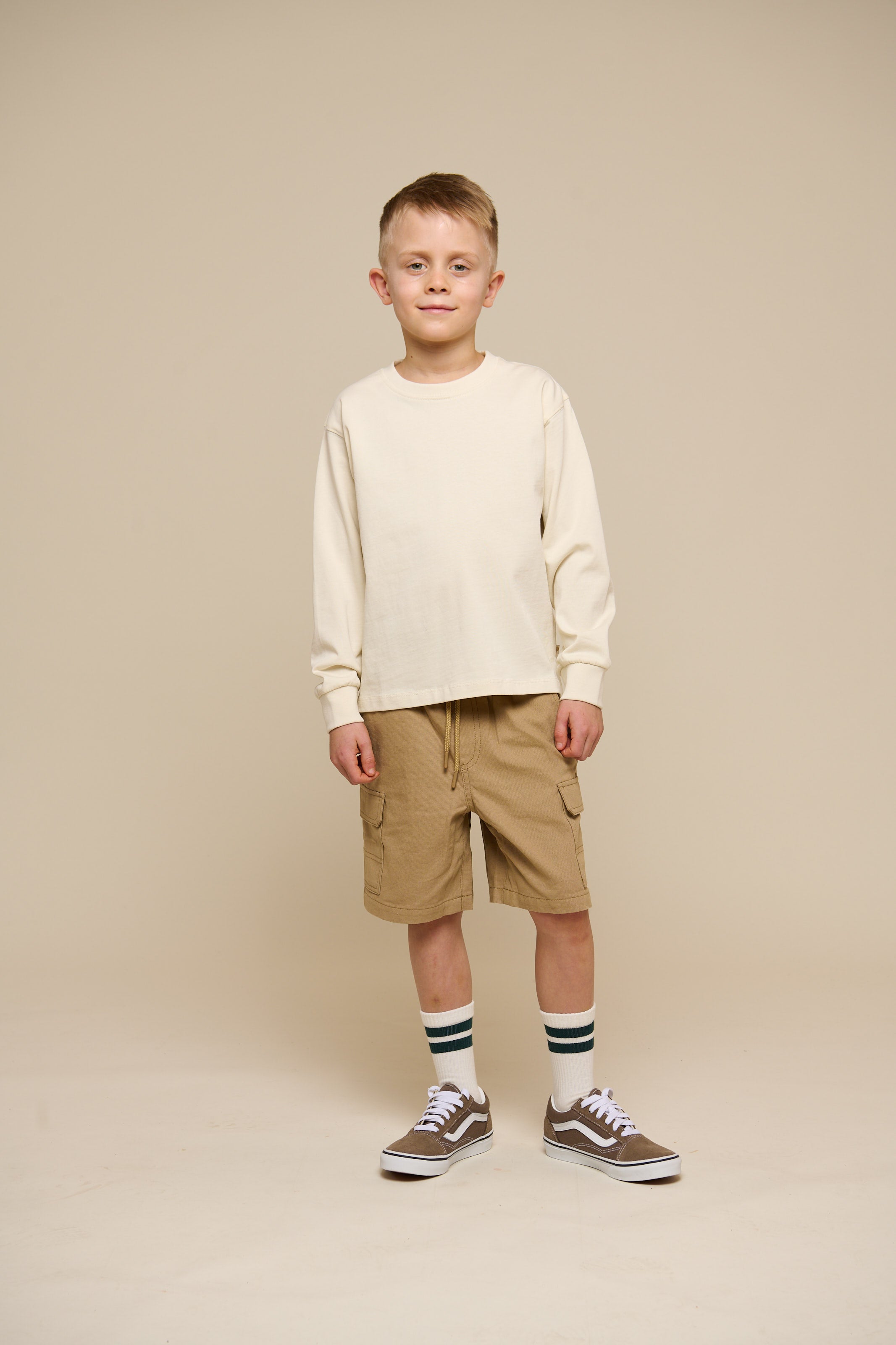 Oversized T-shirt met lange mouwen - Tween - Off White | 100853 August