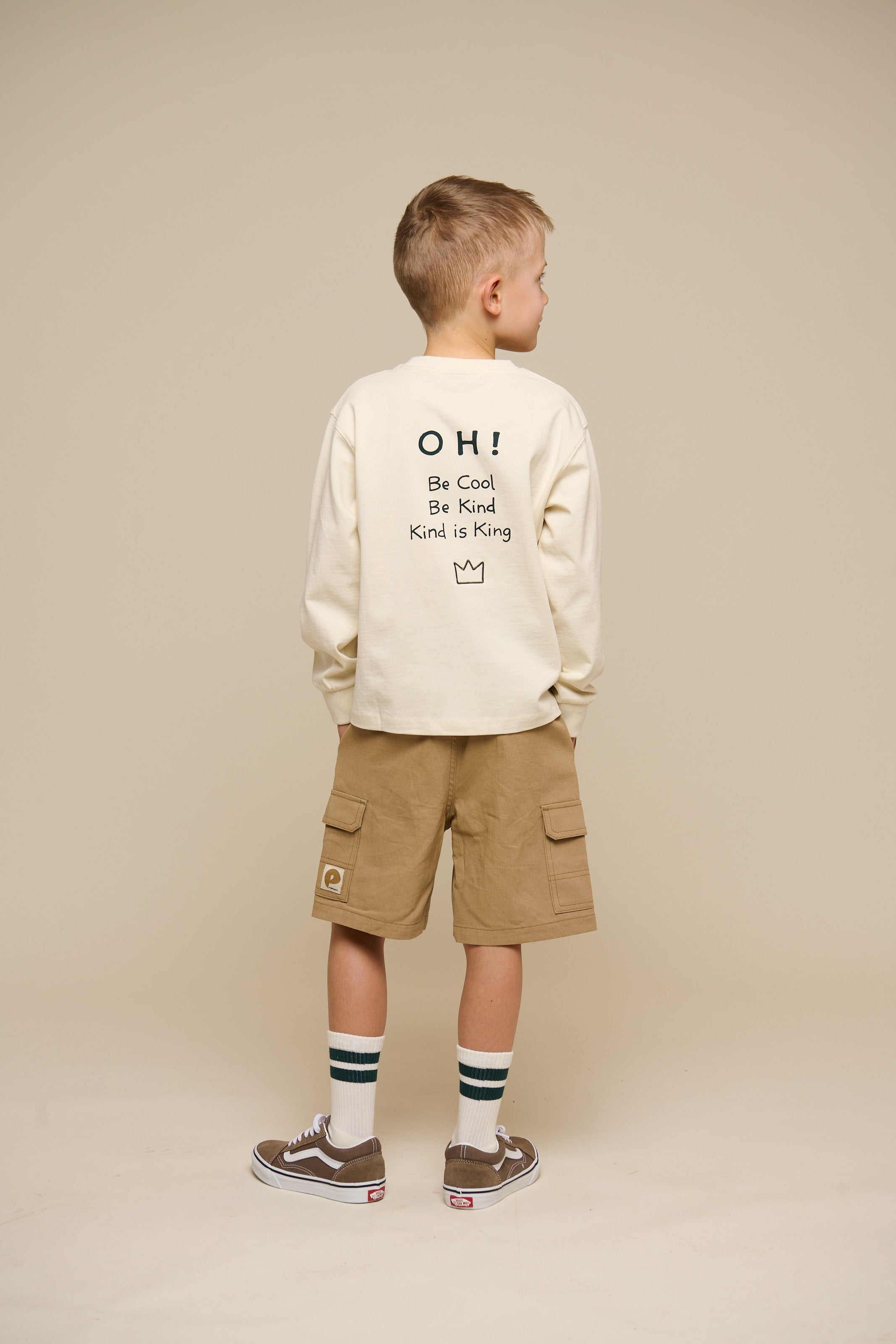 Oversized T-shirt met lange mouwen - Tween - Off White | 100853 August