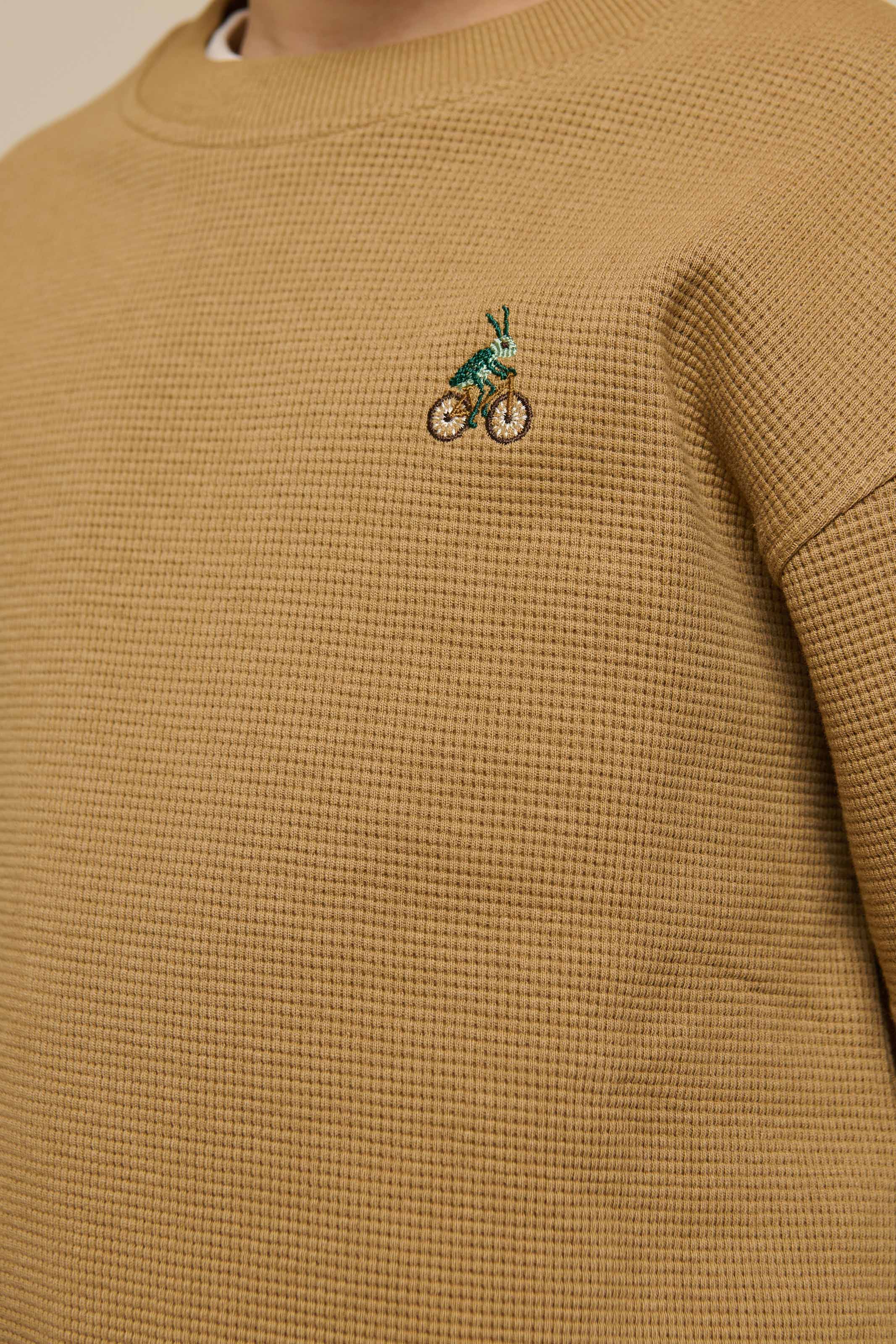 Wafel T-shirt - Tween - Khaki | 101149 Evan