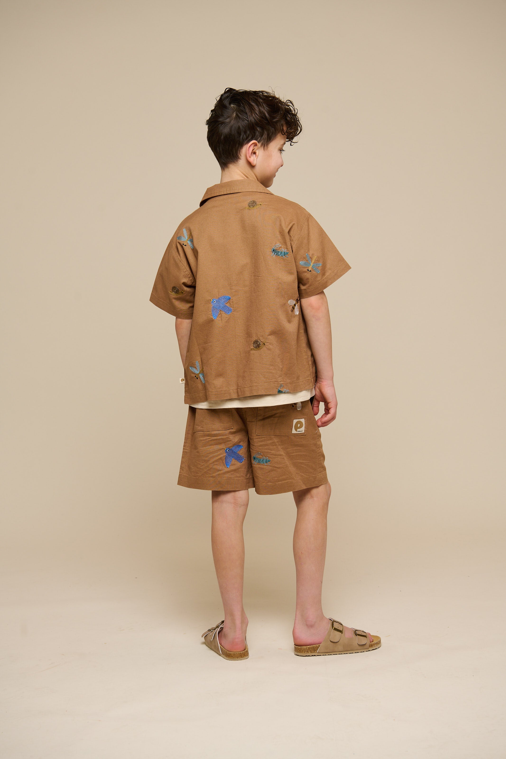 Embroidered Cotton Shorts - Tween - Coconut | 101099 Erik