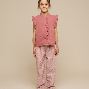 Twill broek met stip - Tween - Rose | 100613 Iris