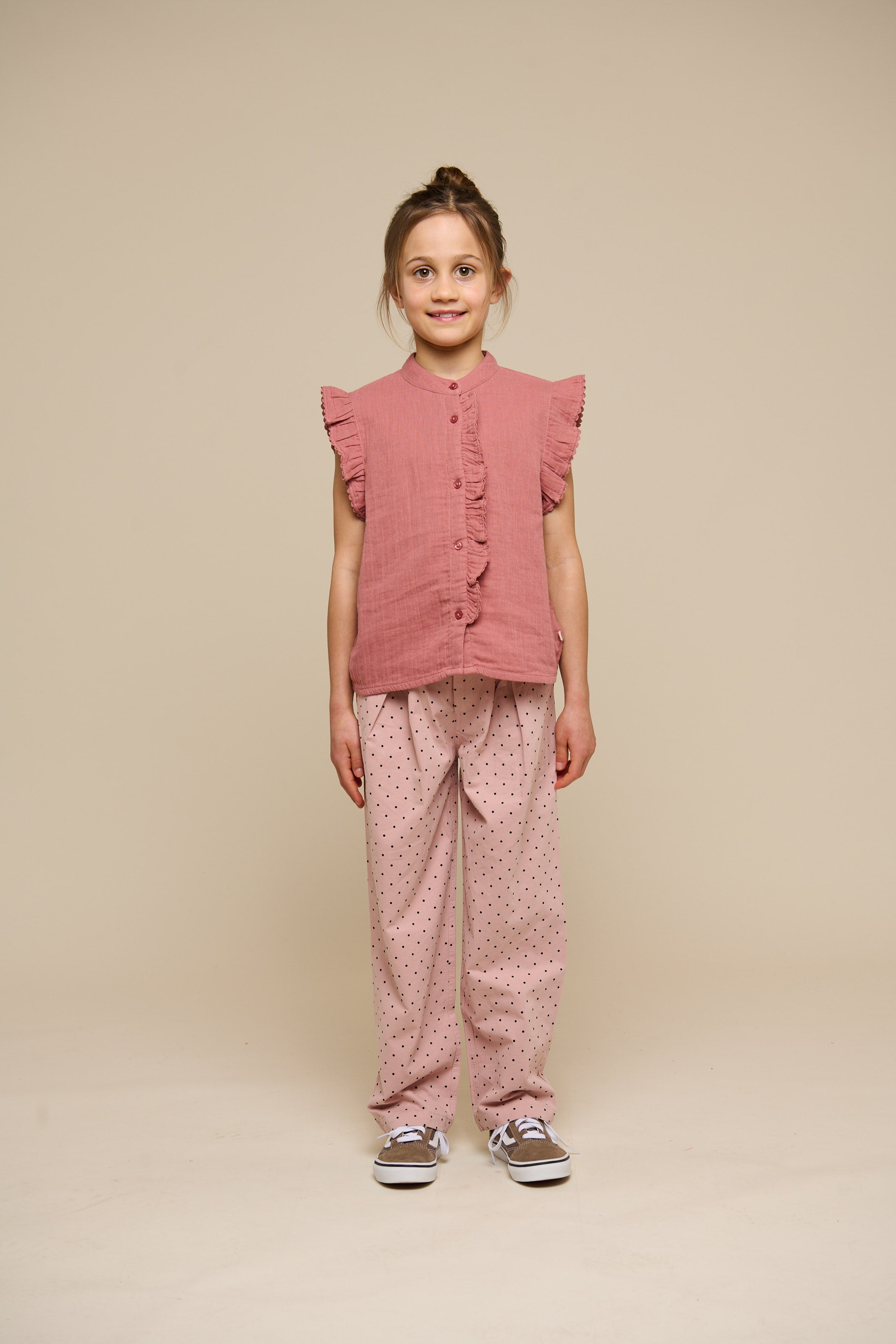 Twill broek met stip - Tween - Rose | 100613 Iris
