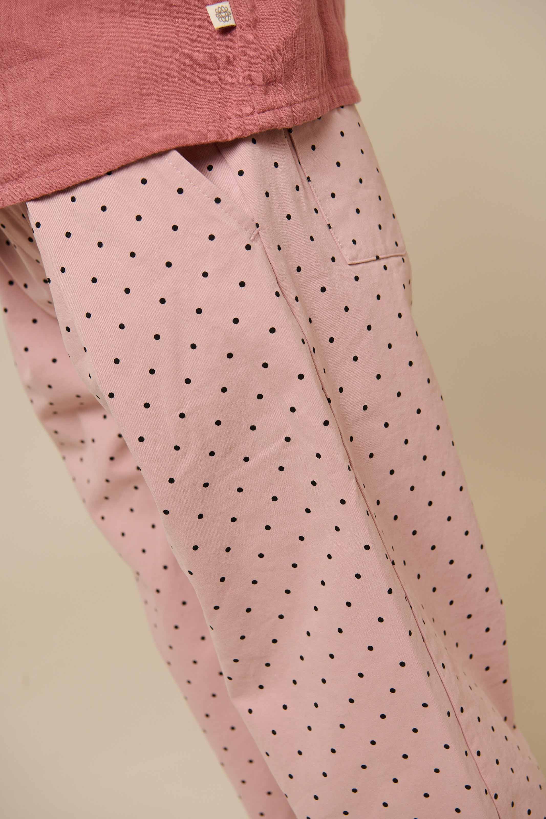 Twill broek met stip - Tween - Rose | 100613 Iris