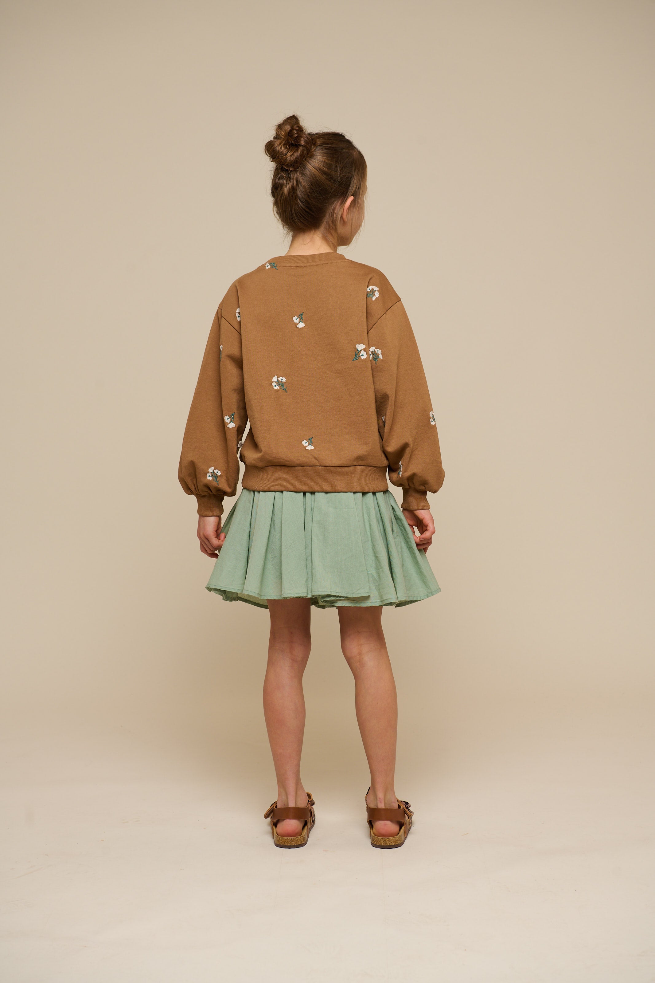 Geborduurde Crewneck Sweatshirt - Tween - Coconut | 101214 Kimber