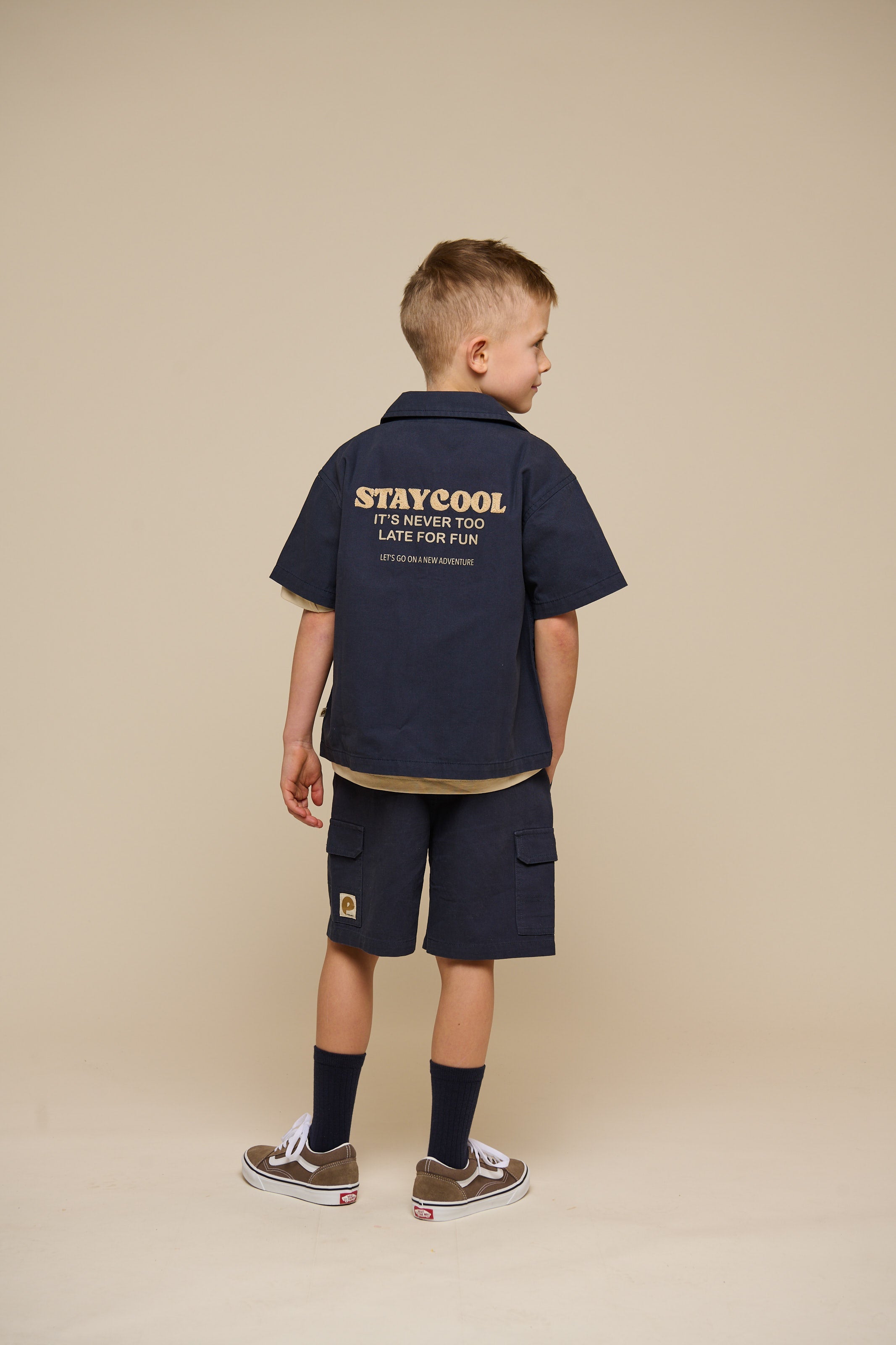 Canvas Overhemdjack met Rits - Kids - Navy | 101126 Isack