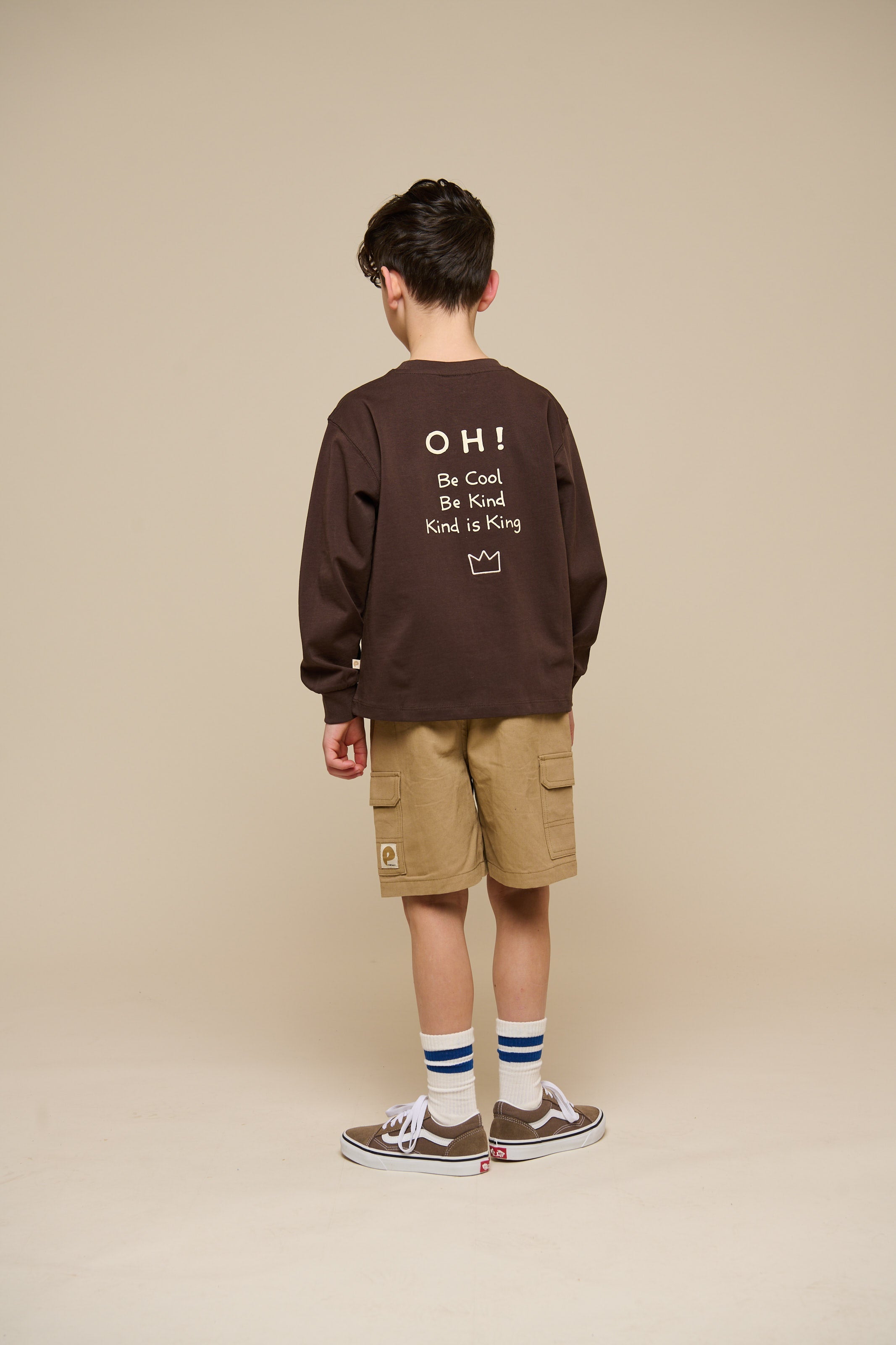Oversized T-shirt met lange mouwen - Tween - Chocolate | 100852 August