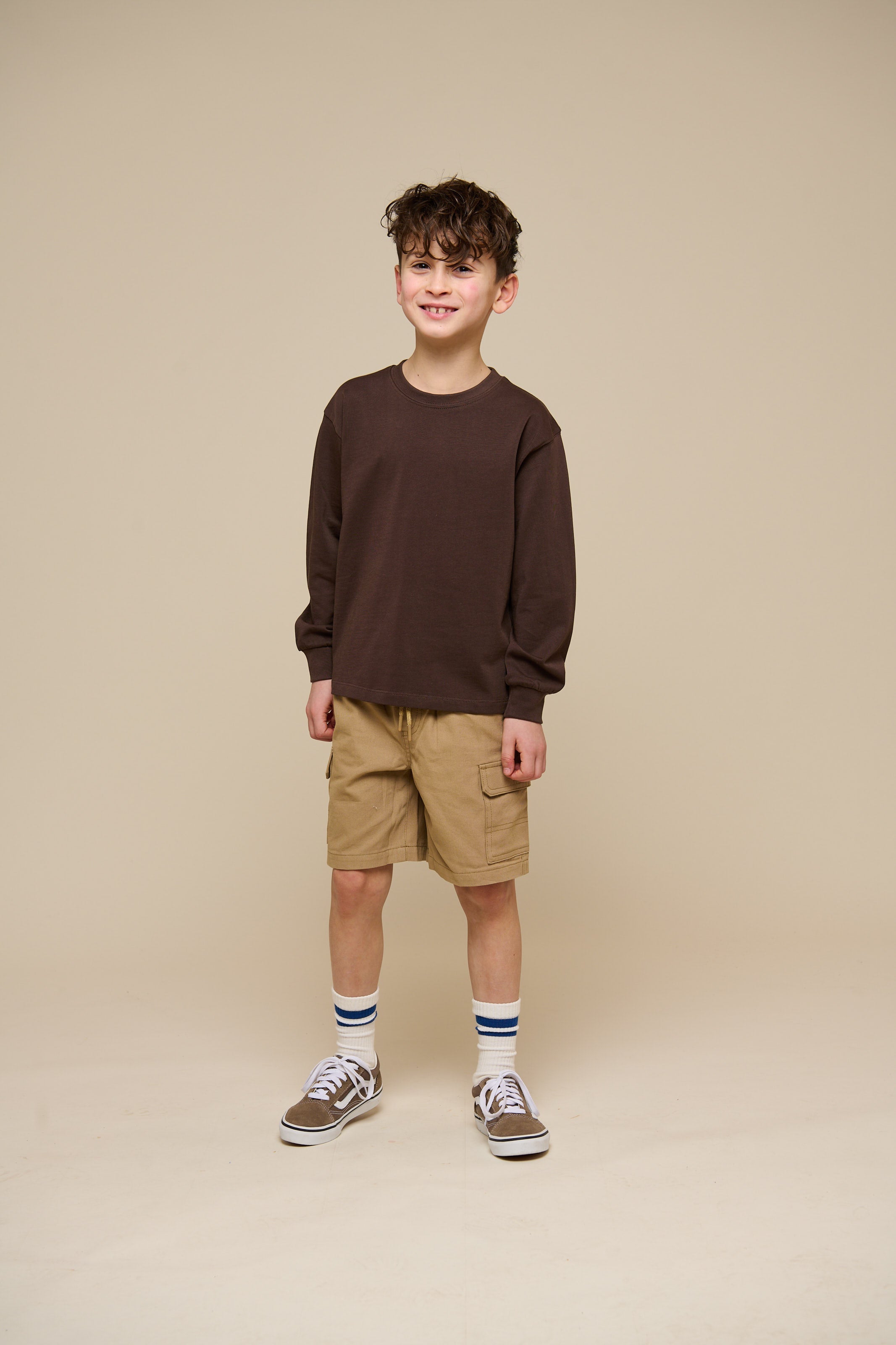 Oversized T-shirt met lange mouwen - Tween - Chocolate | 100852 August