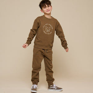Sweatshirt met ronde hals - Tween - Coffe Melange | 100891 Justin