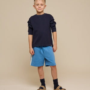 Gestructureerd T-shirt met lange mouwen - Tween - Navy | 100704 Malthe