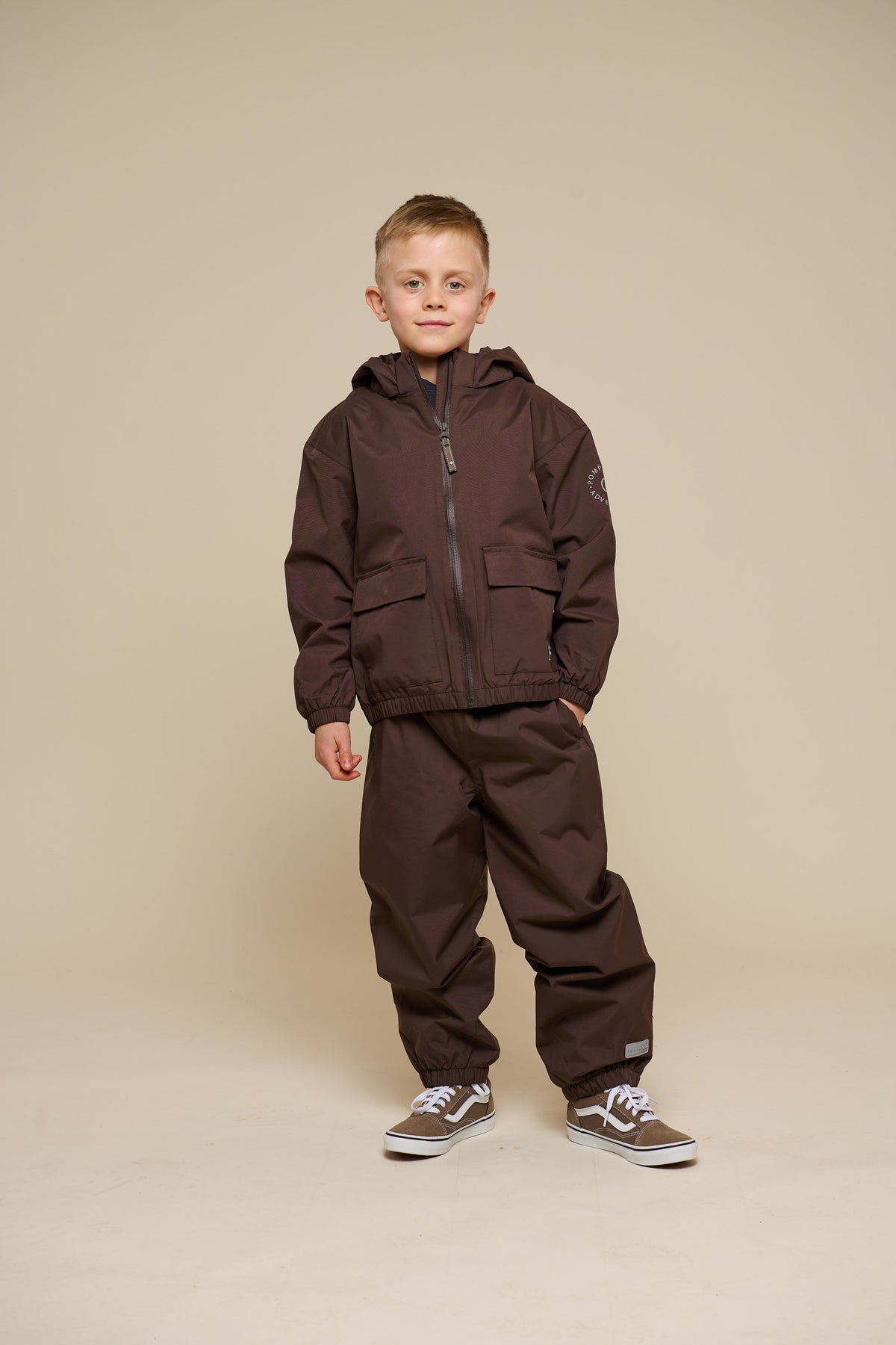 Shell Jacket with Patch Pocket - Tween - Chocolate | 100500 Luke