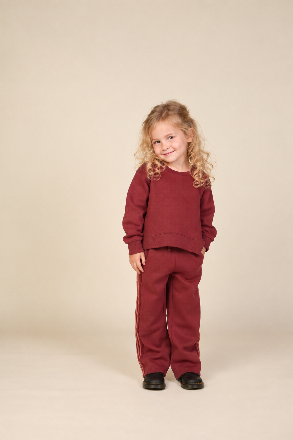 Joggingbroek met zijband Kids - Bordeaux | 101628 Zoe