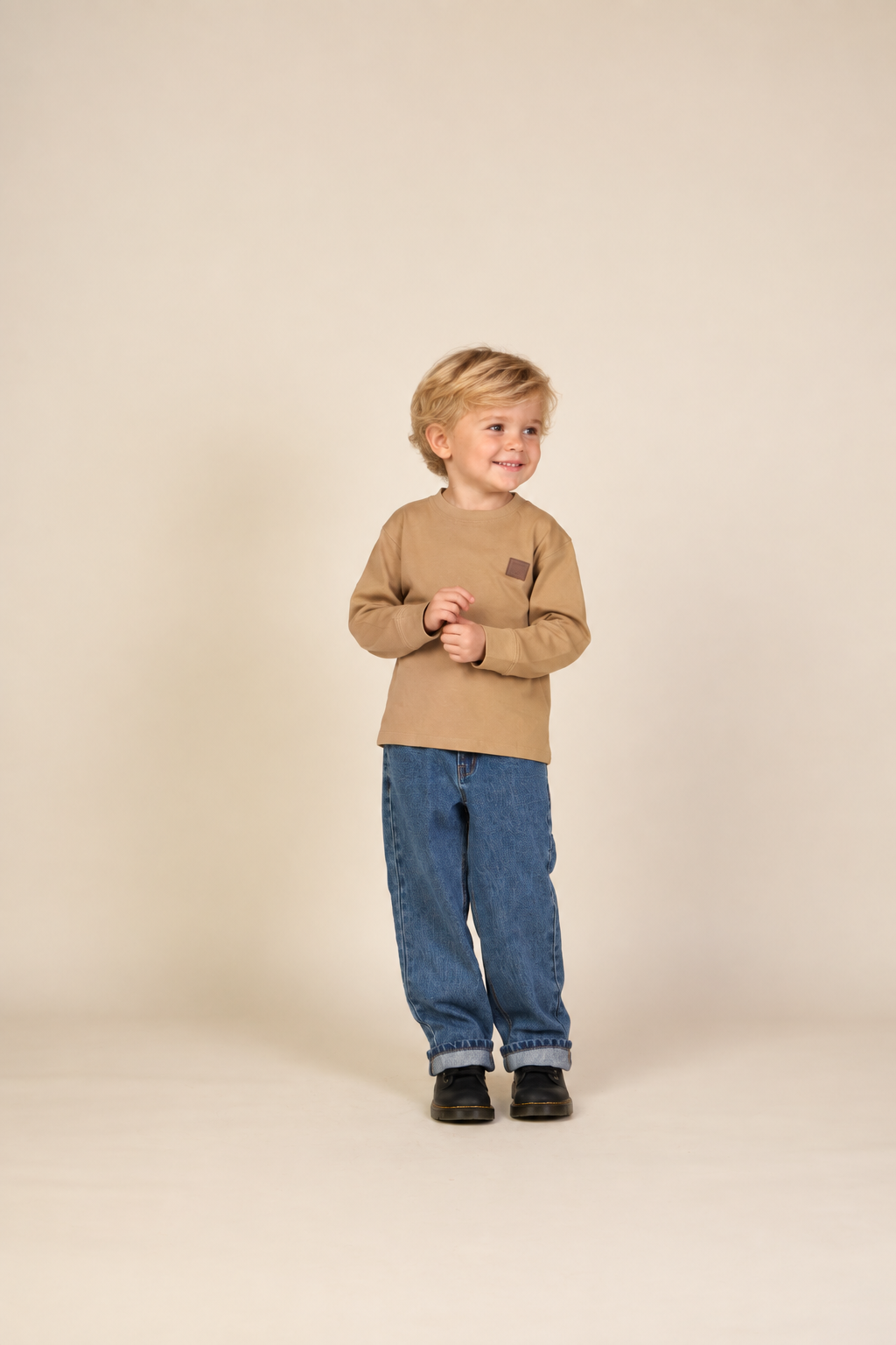Langarmshirt Kids - Khaki | 101703 Kobe