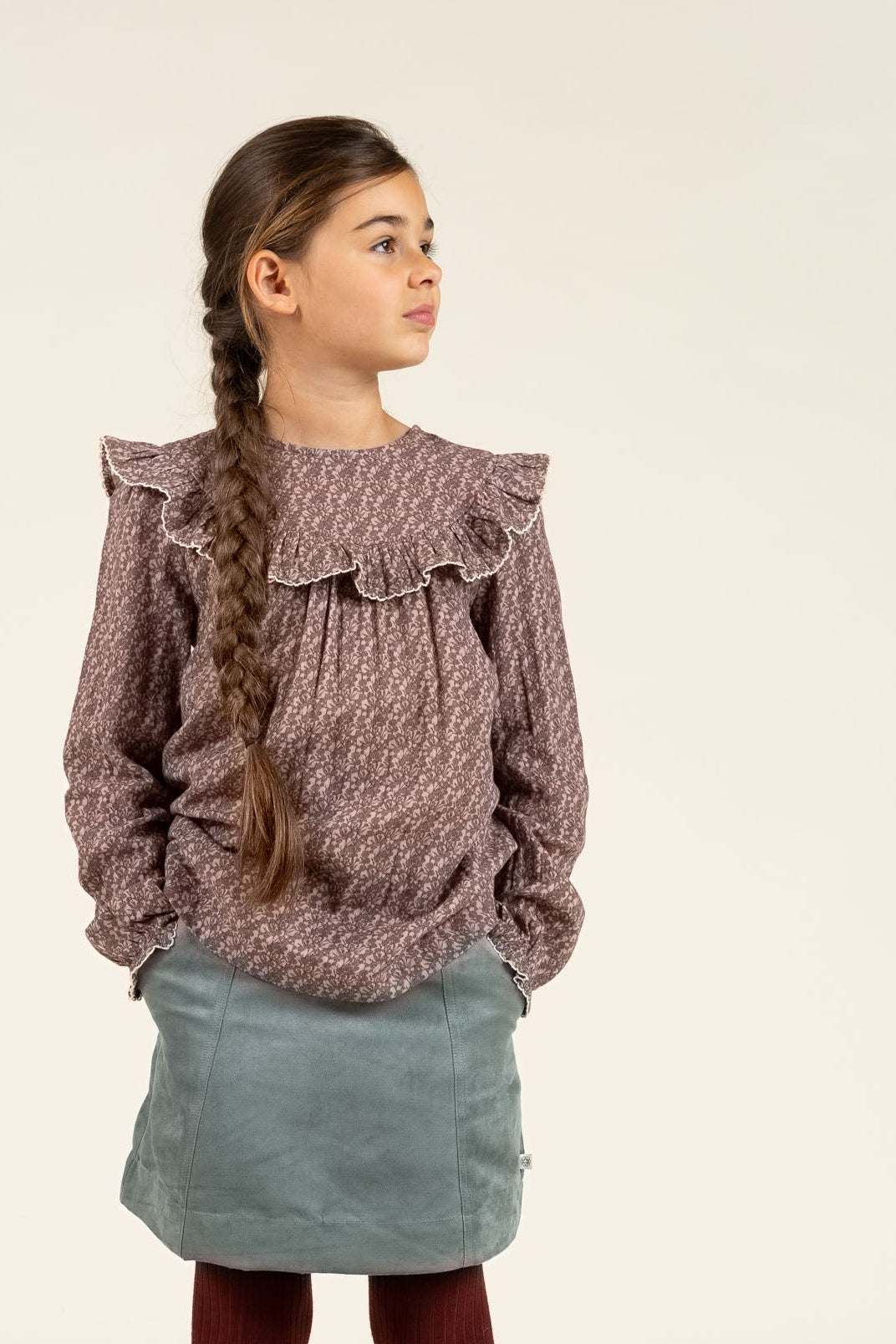 Rok van imitatie suède - Tween - Dark Green | 100595 Selene