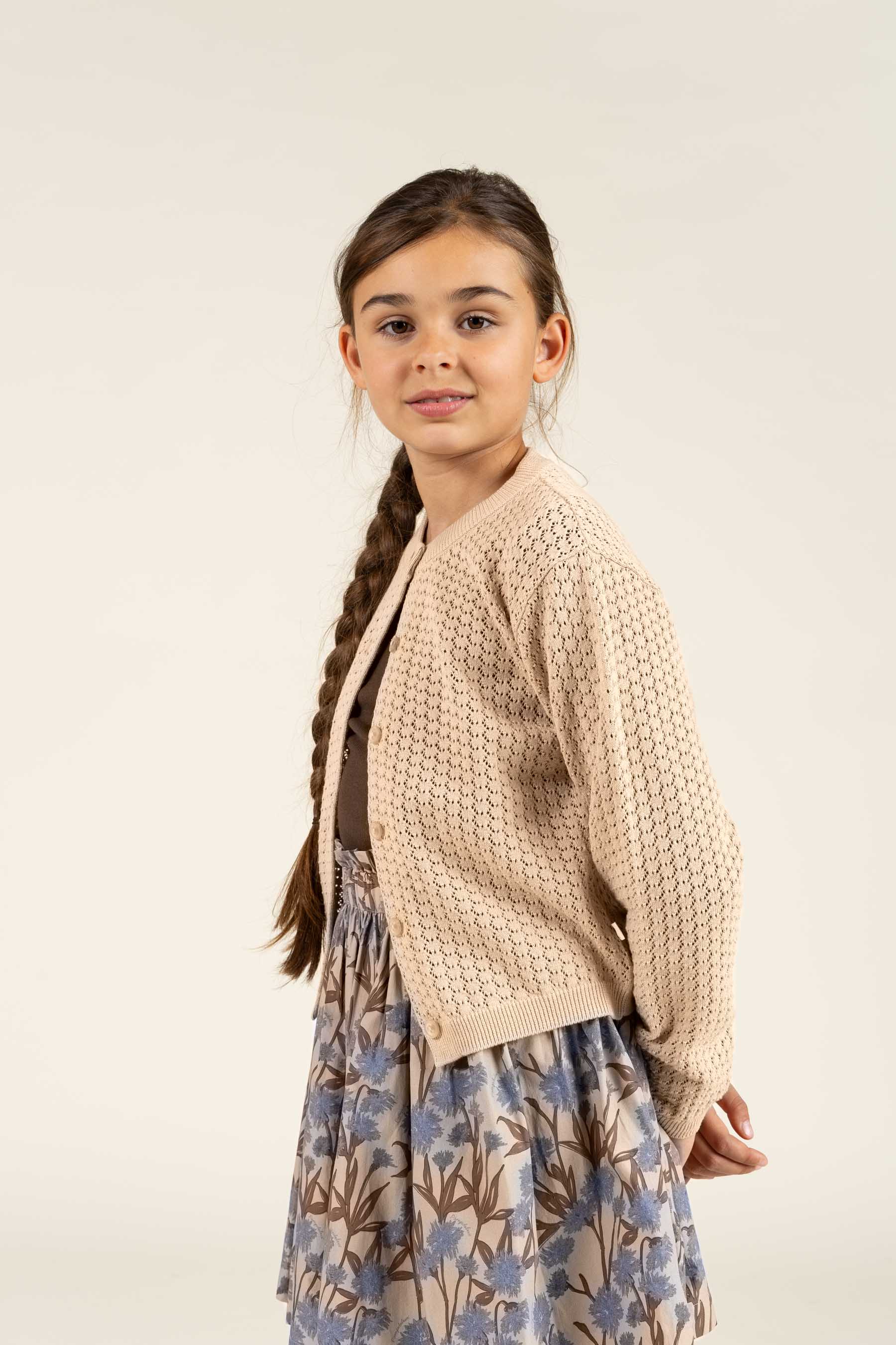 Katoenen vest - Tween - Caffe Latte | 100684 Esme