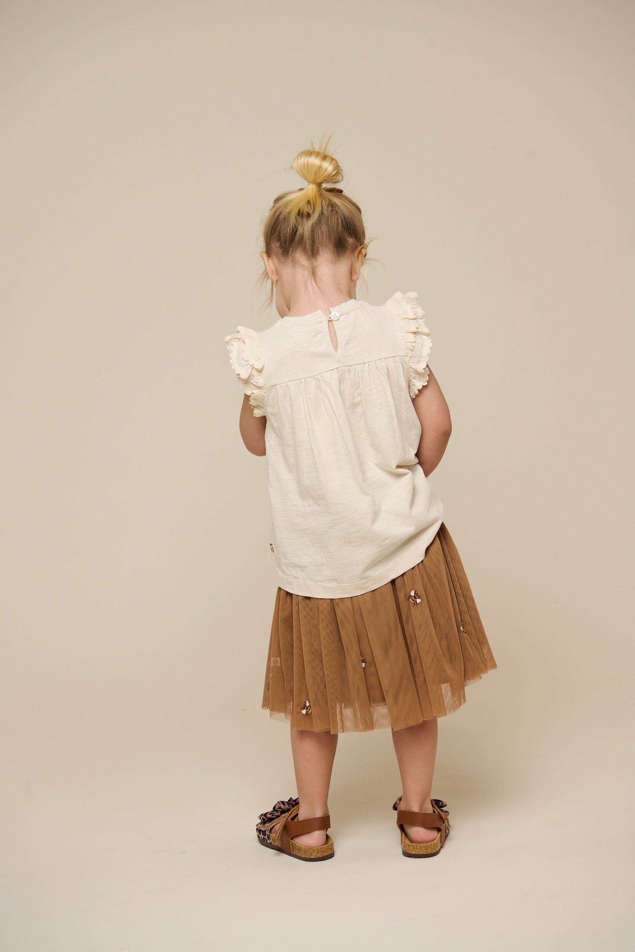 Jersey blouse met Ric Rac Ruche - Kids - Offwhite | 101040 Gabriella