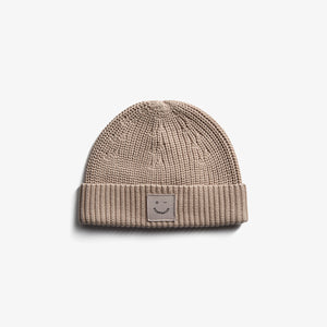 Geribde gebreide muts - Alles - Beige