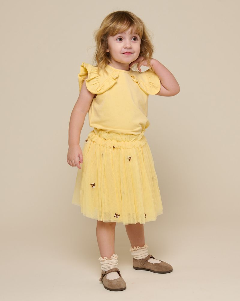 Jersey Top met Ruche - Kids - Sunlight | 101265 Selma