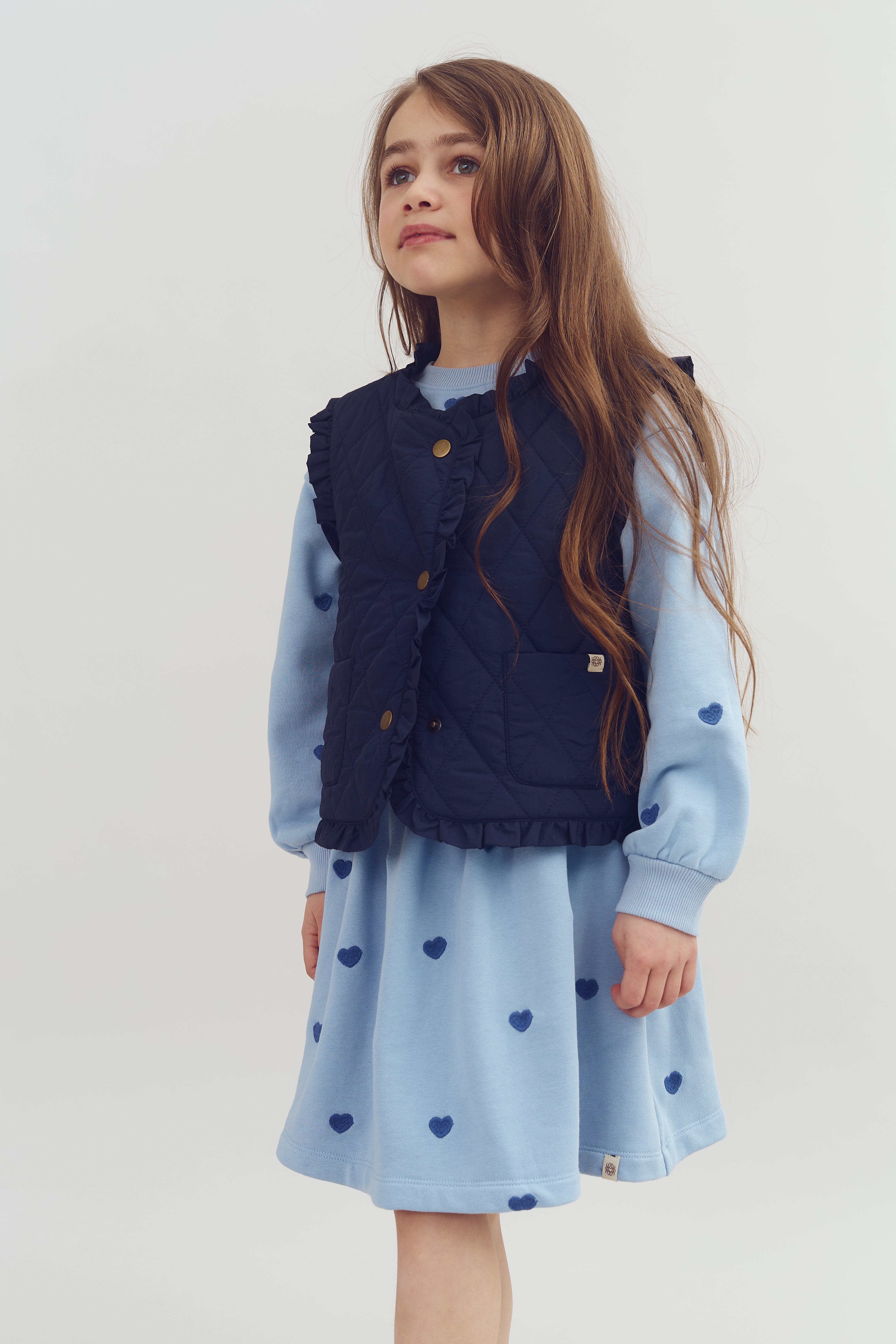Rok met borduursel - Blue | 100195 Liva