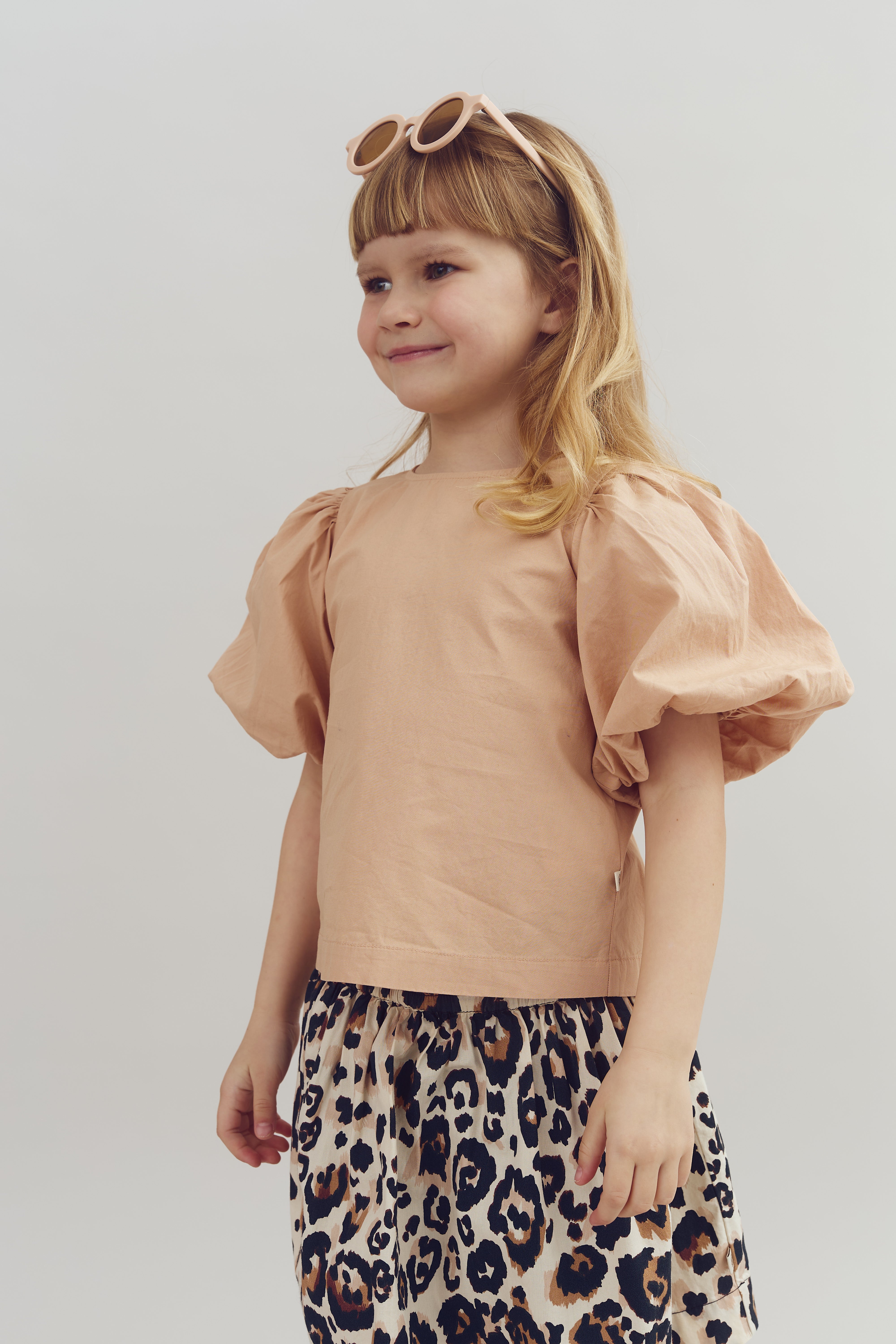 Poplin rok tot over de knie - Leopard print | 100228 Laura