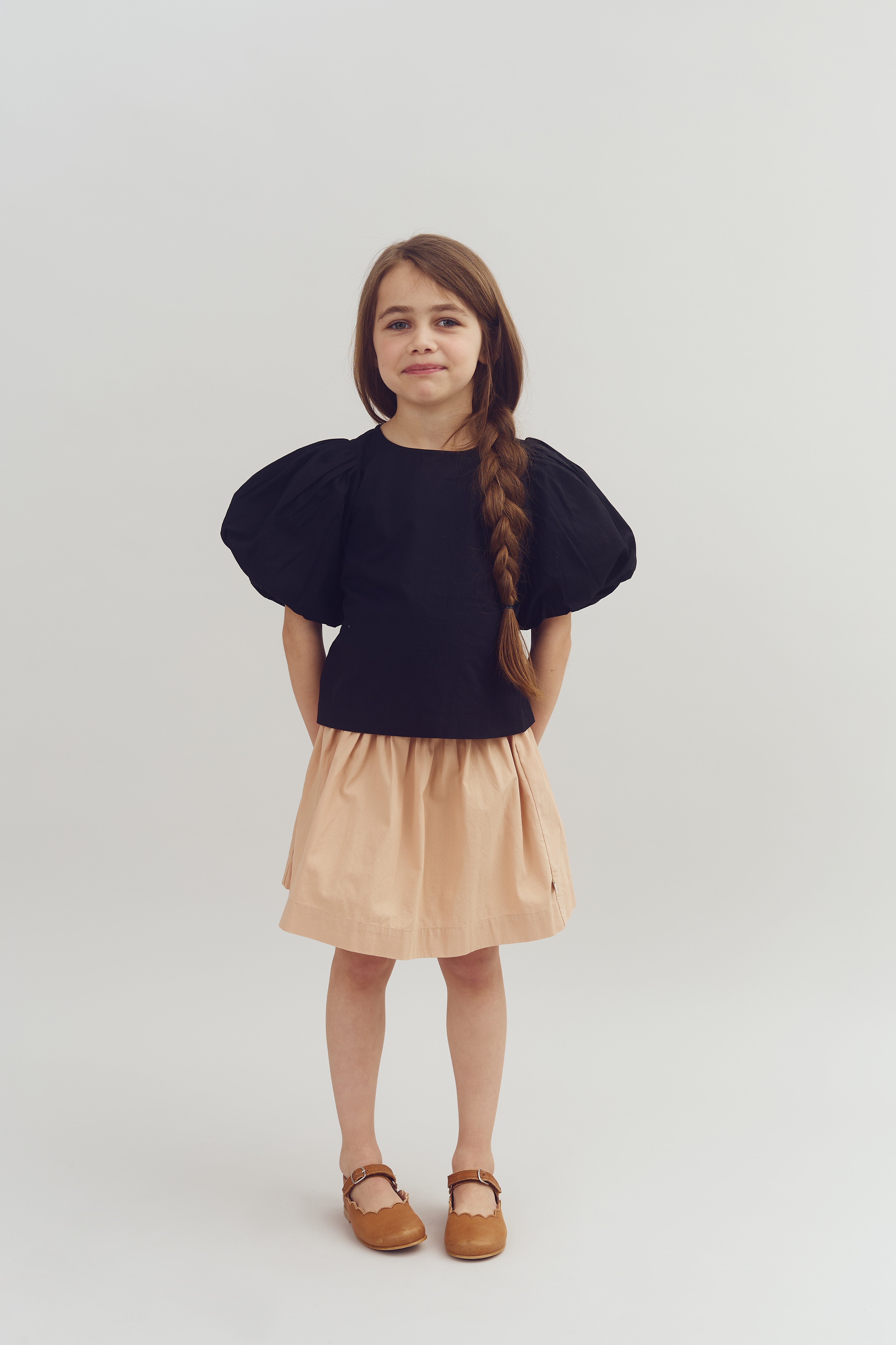 Poplin rok tot over de knie - Rose | 100227 Laura