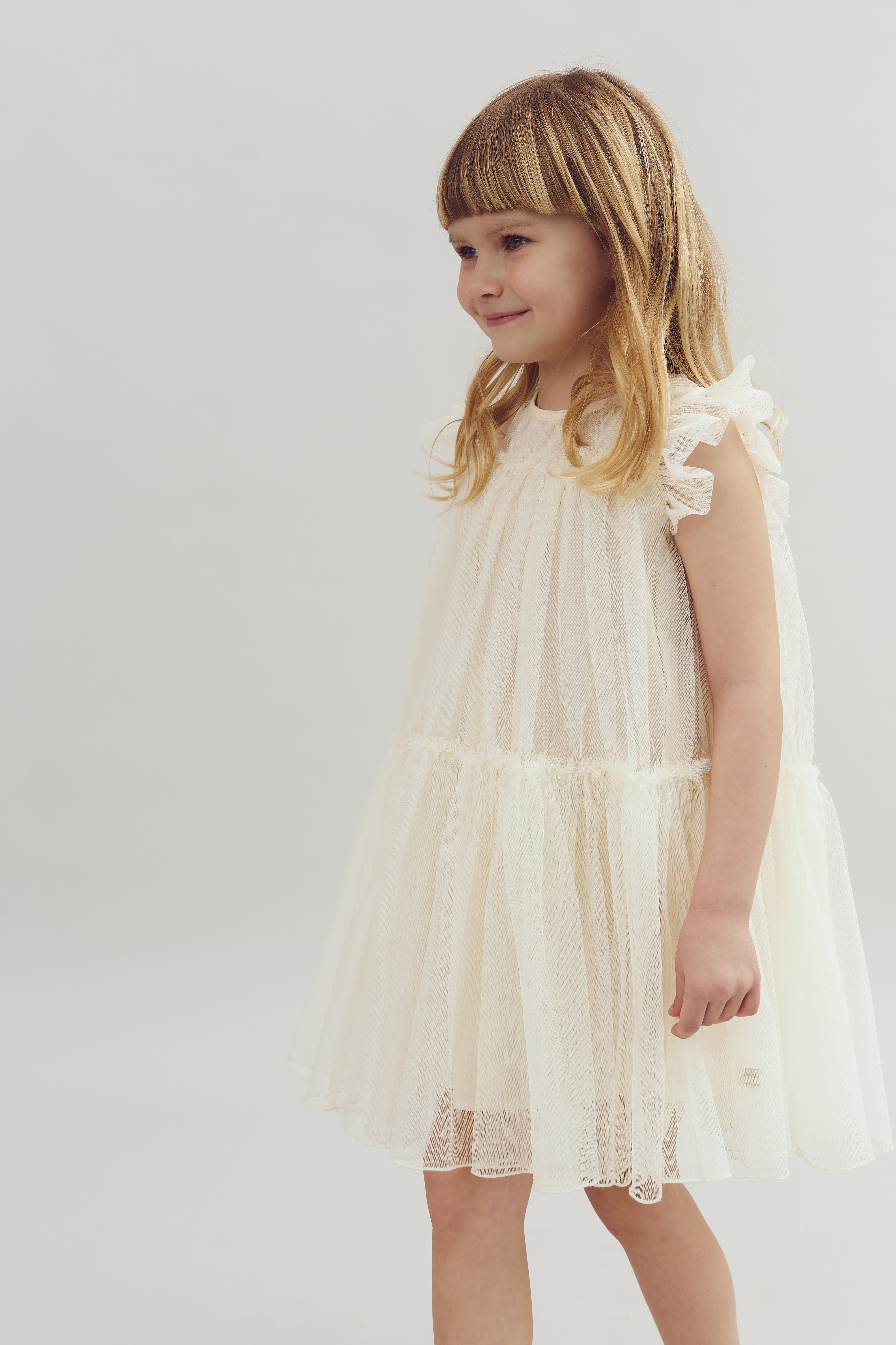 Tule jurk - Off White | 100269 Sophia