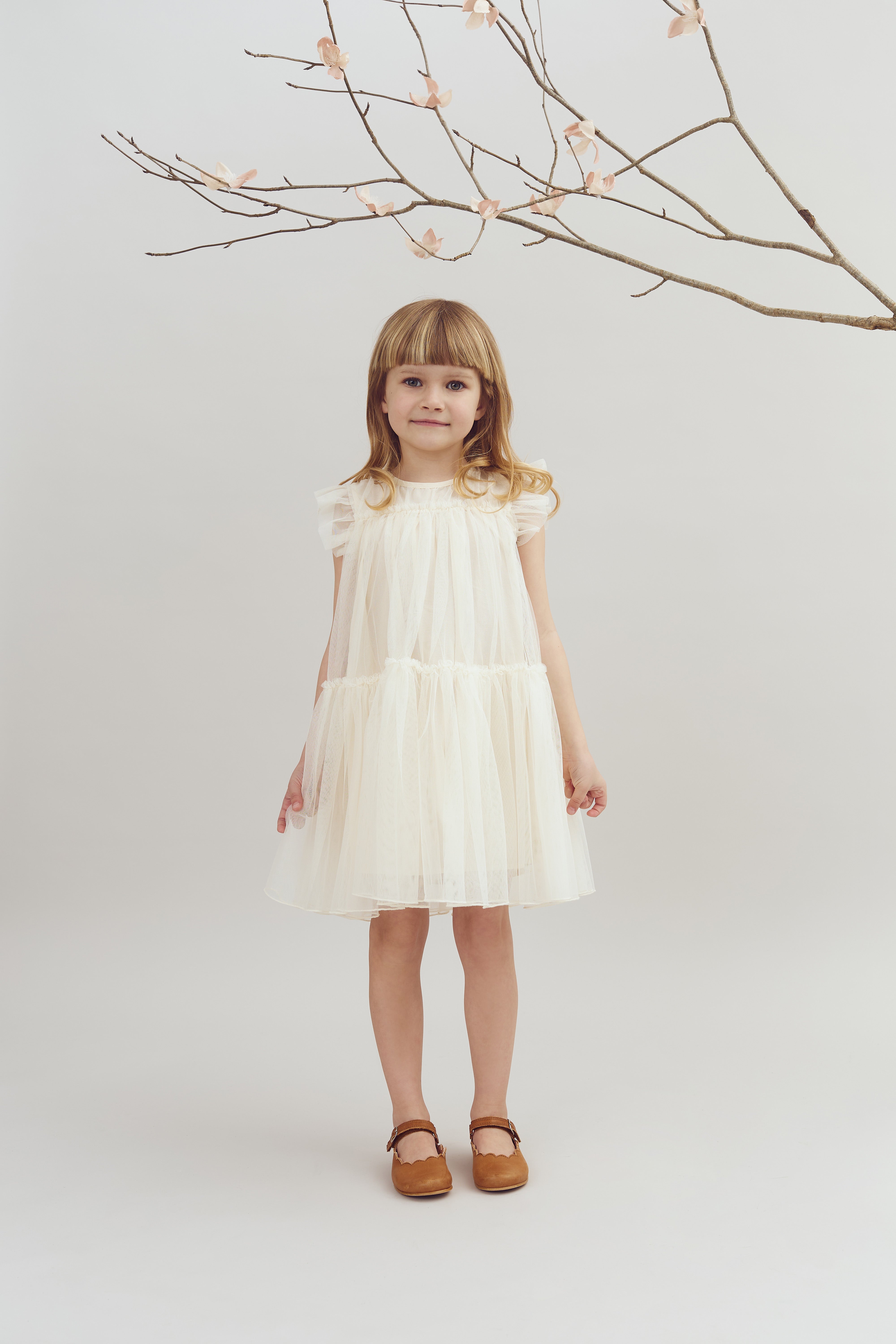Tule jurk - Off White | 100269 Sophia
