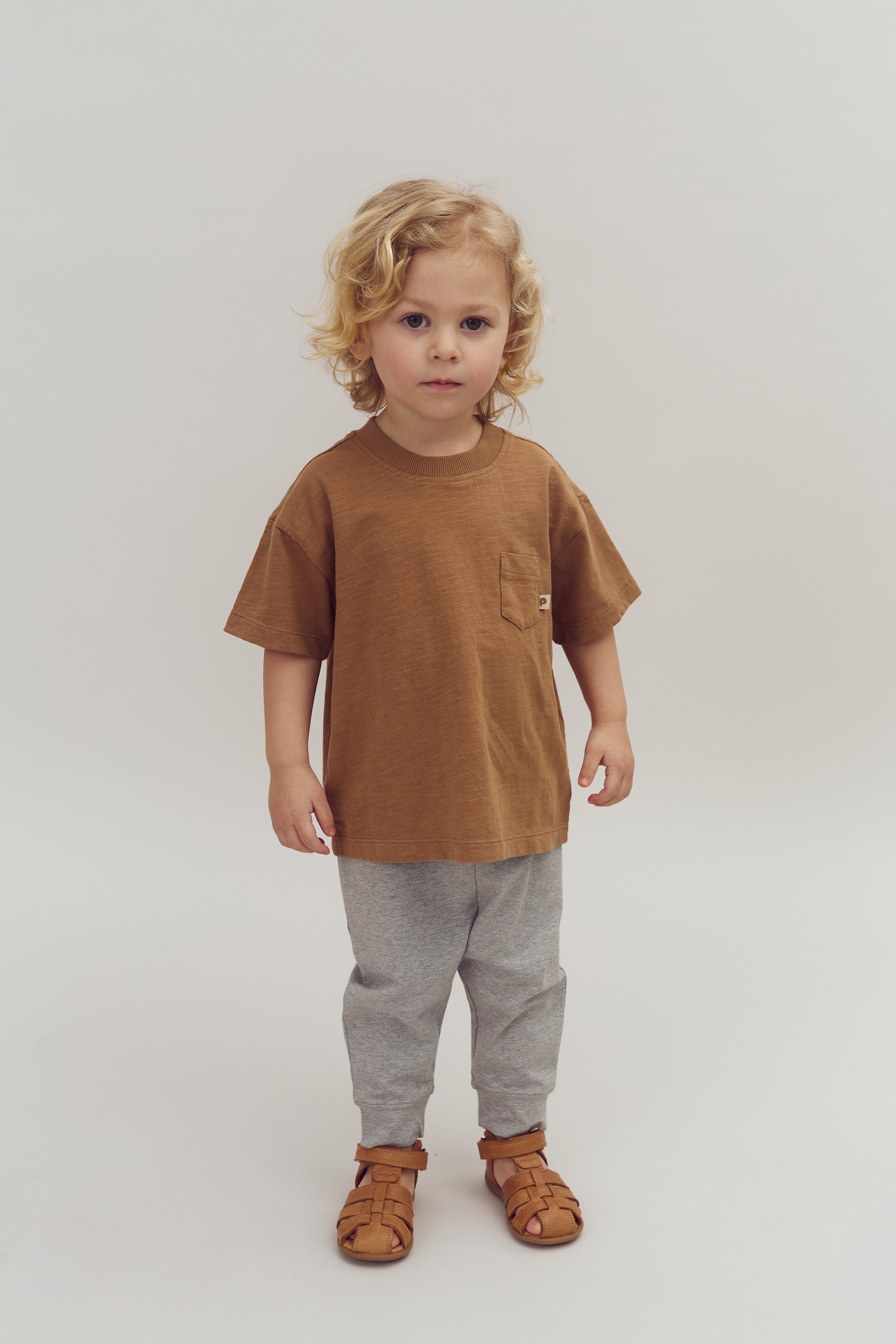 Slub jersey T-shirt met borstzak - French Beige | 100251 Emil
