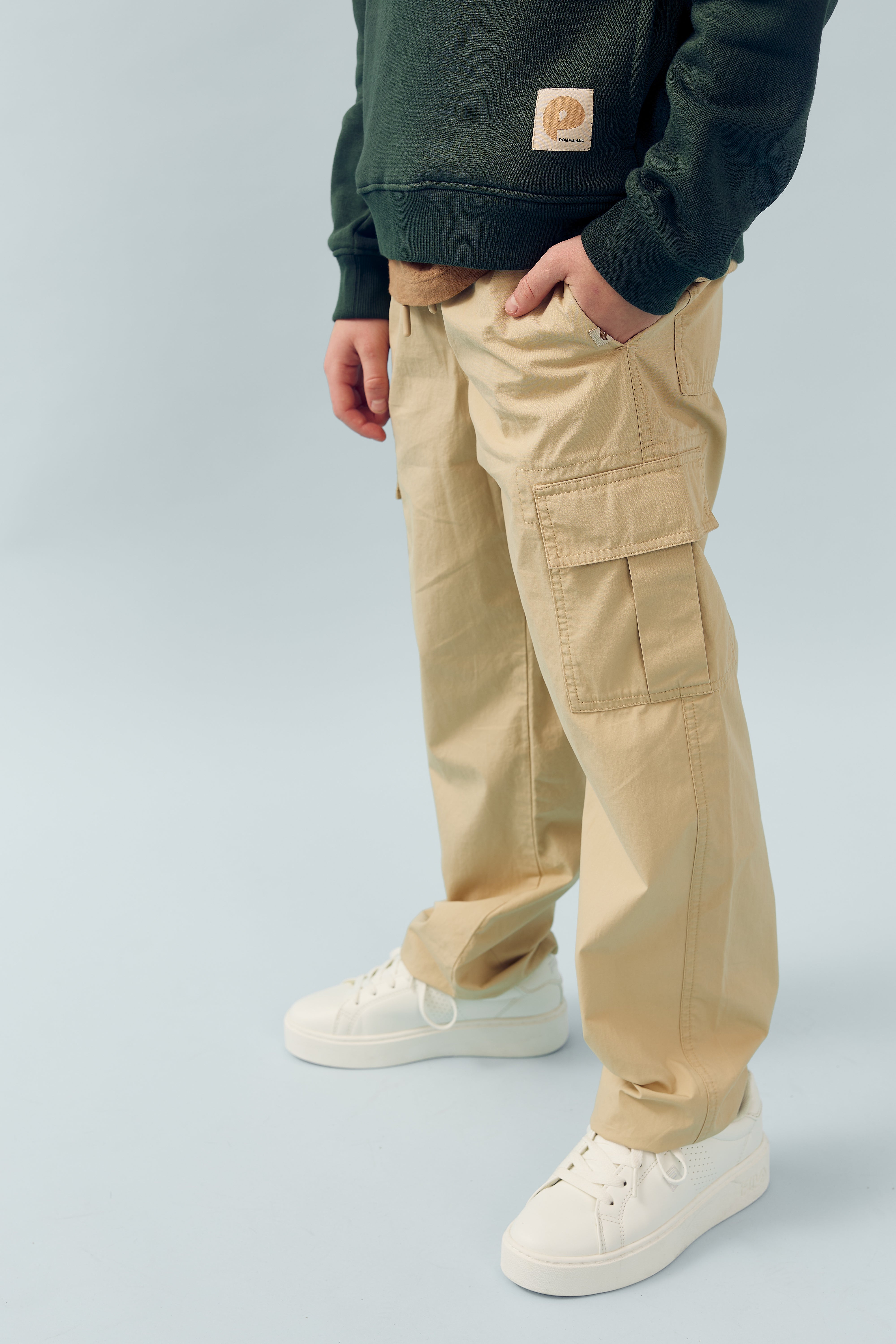 Poplin cargobroek - Tween - Beige | 100350 Sixten
