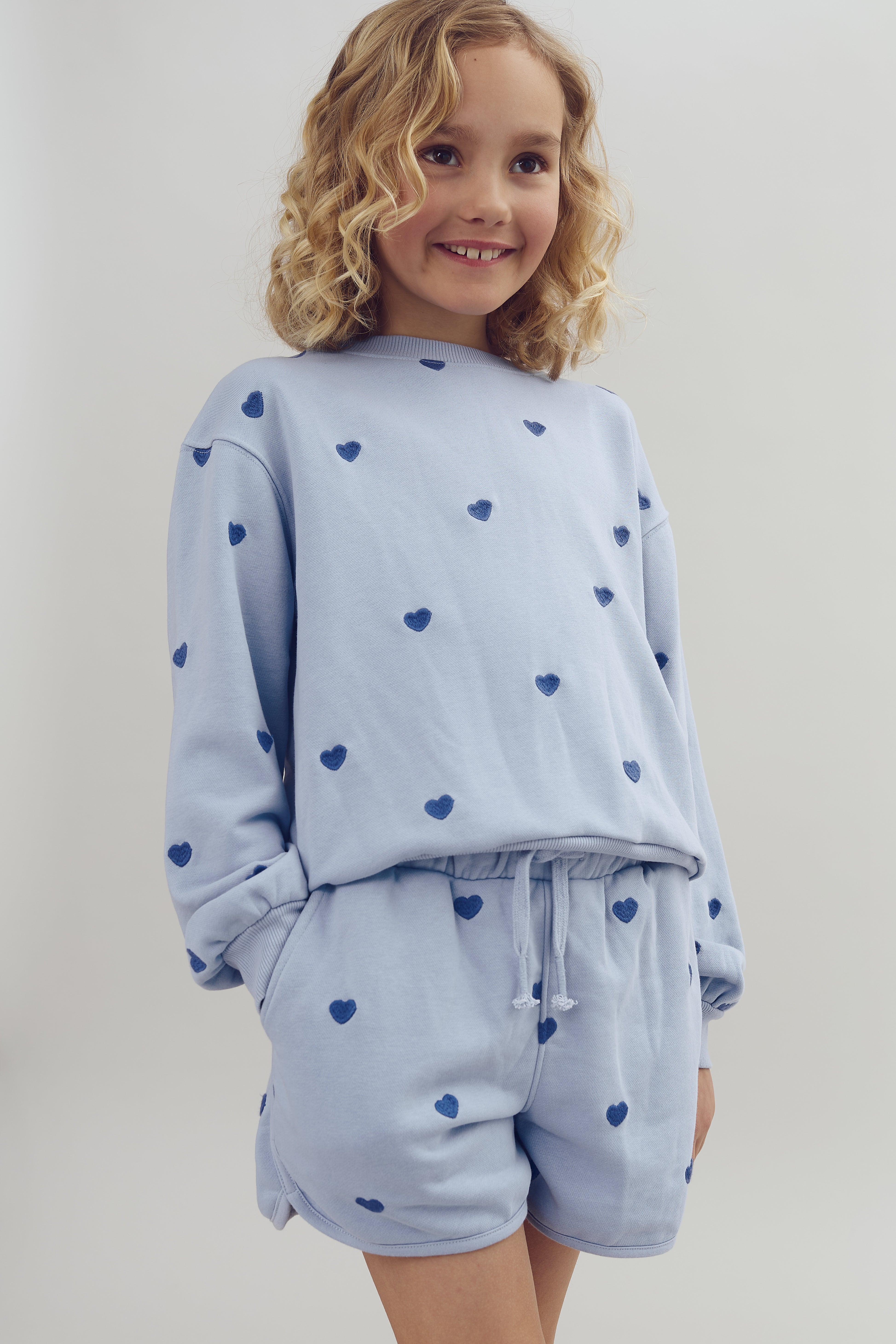 Sweatshirt met borduursel - Tween - Blue | 100414 Liva