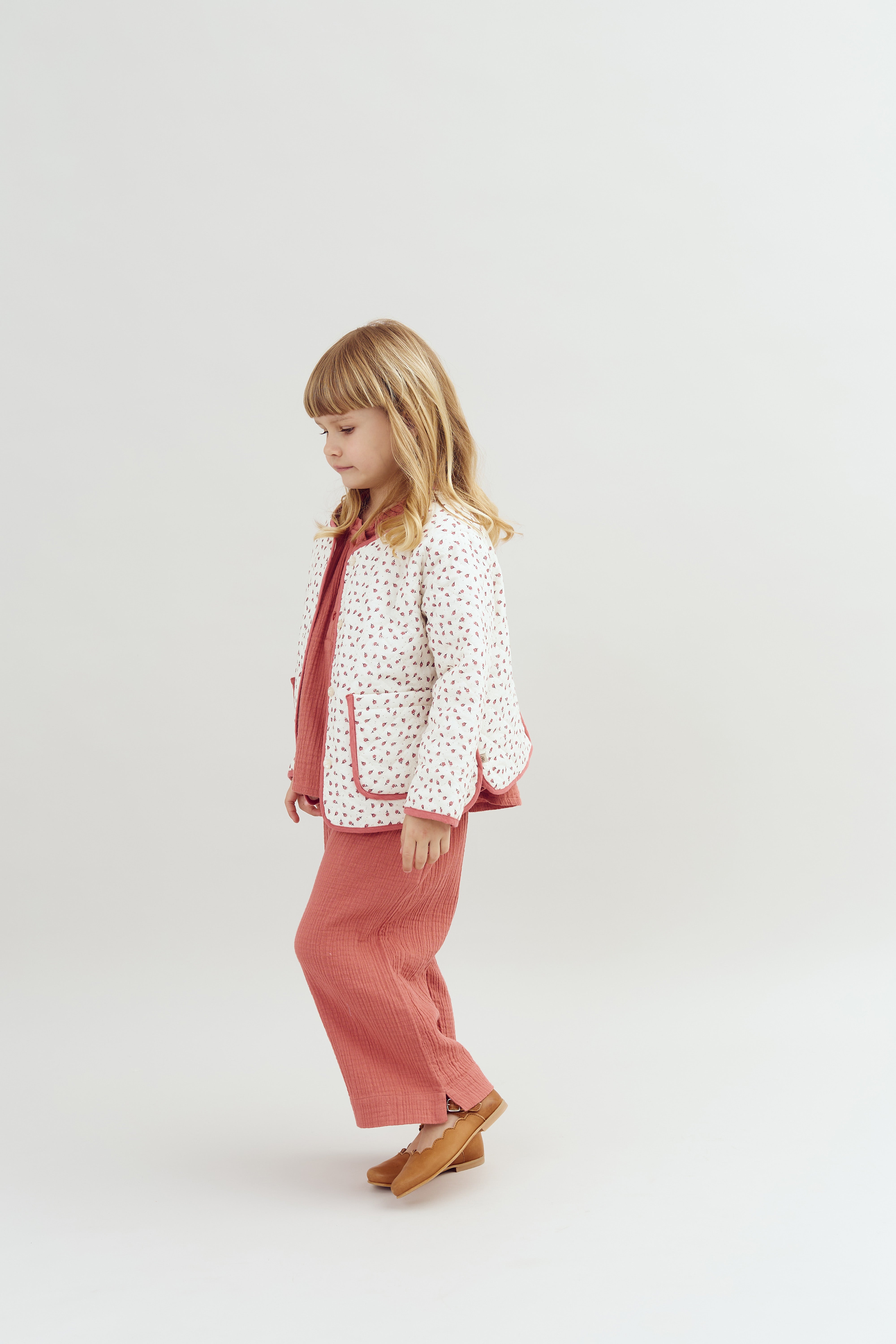 Musselin cropped broek - Blush | 100290 Ella