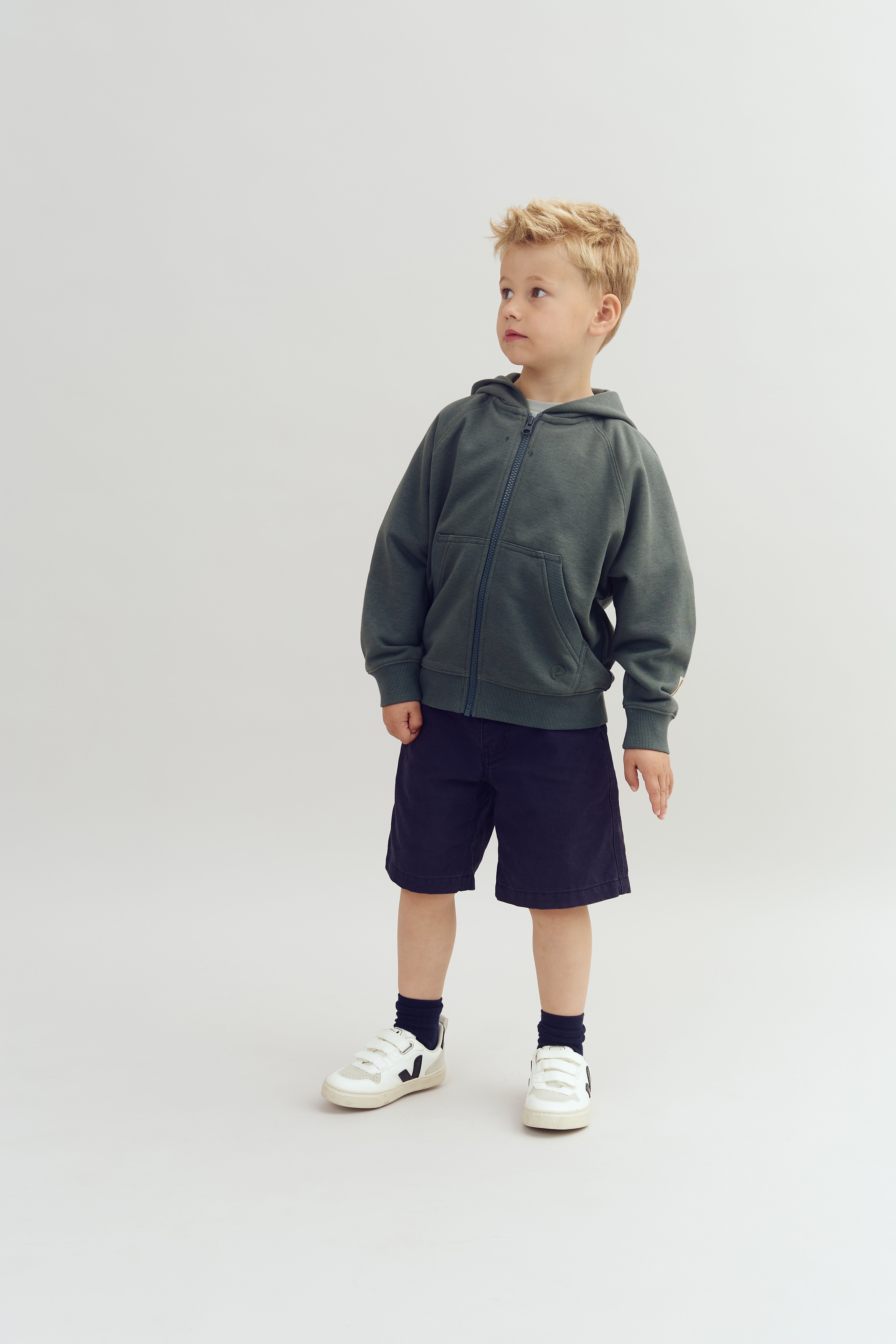 Klassieke hoodie met rits - Petrol | 100218 Felix