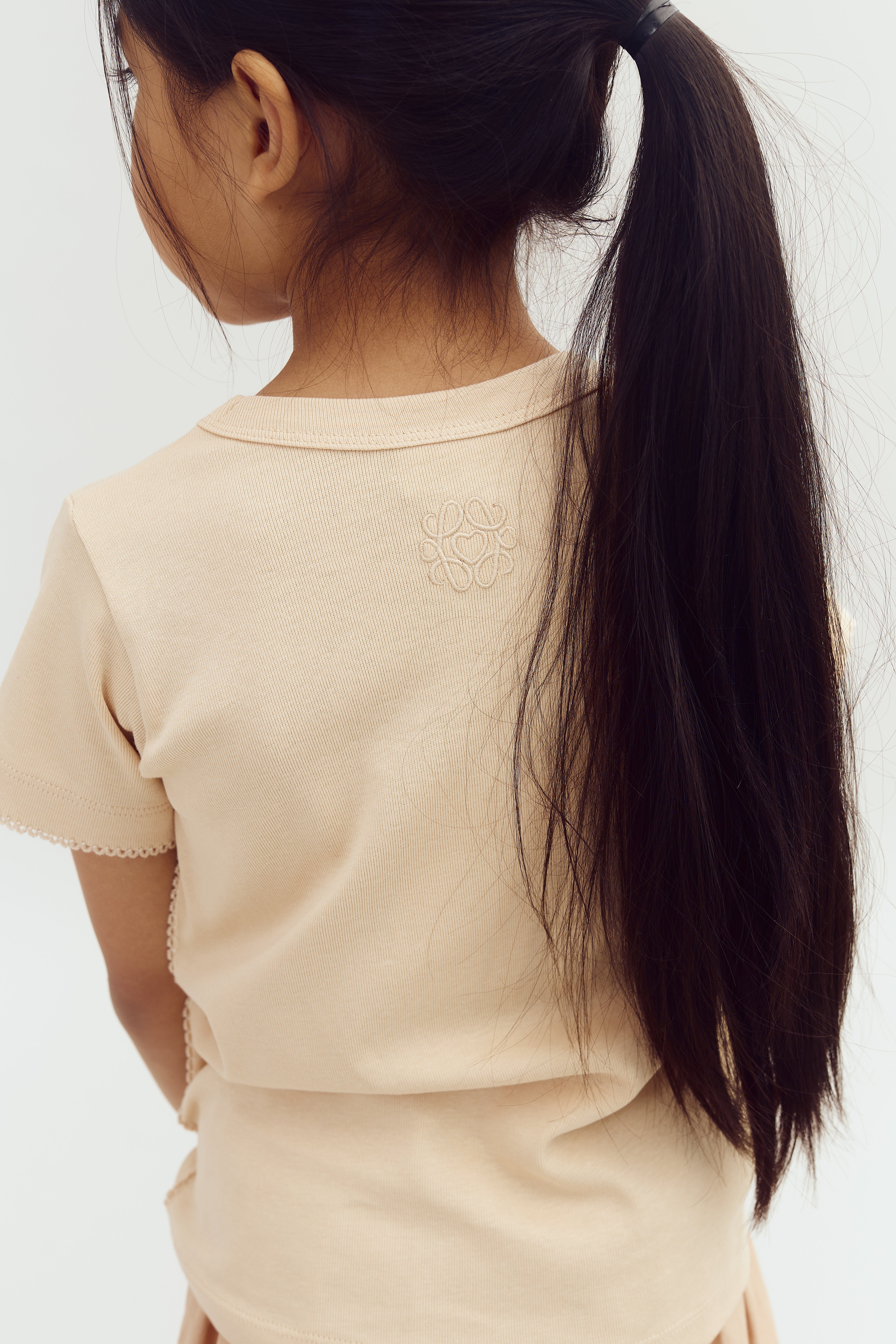 Getailleerd T-shirt met picotsteek - Light Rose | 100200 Tina