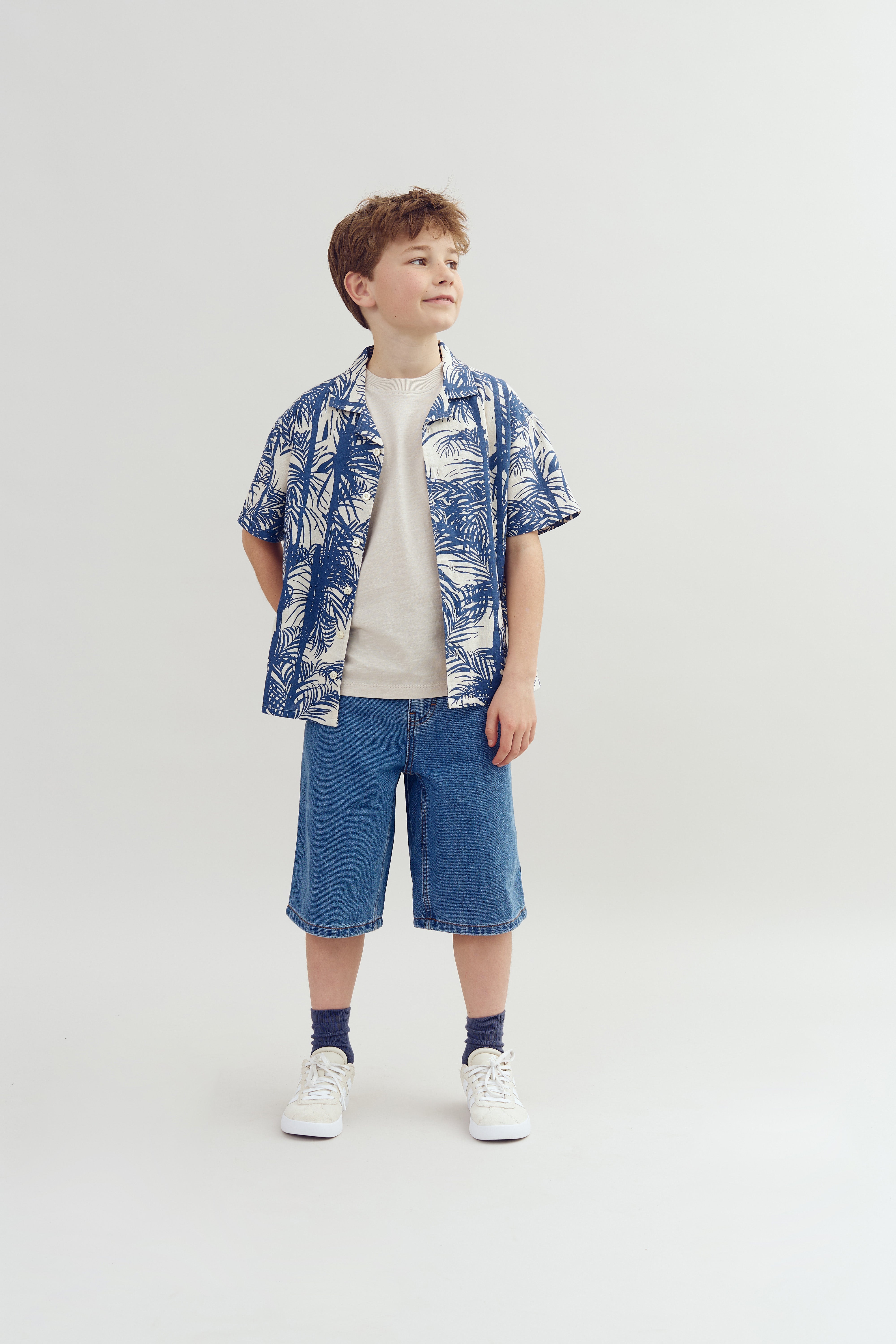 Lange denim shorts - Tween - Blue Denim | 100358 Storm