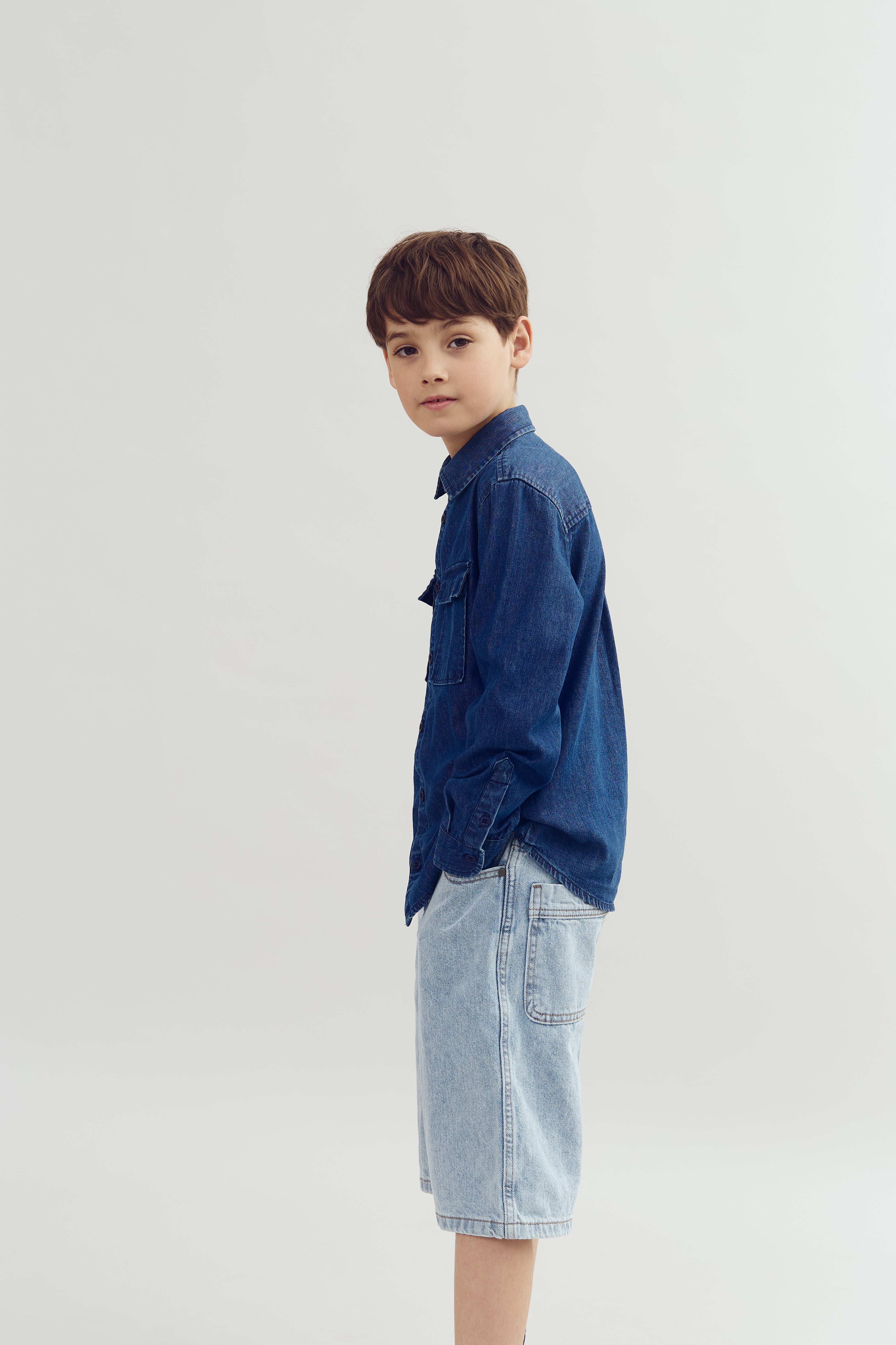 Lange denim shorts - Tween - Light Blue Denim | 100357 Storm
