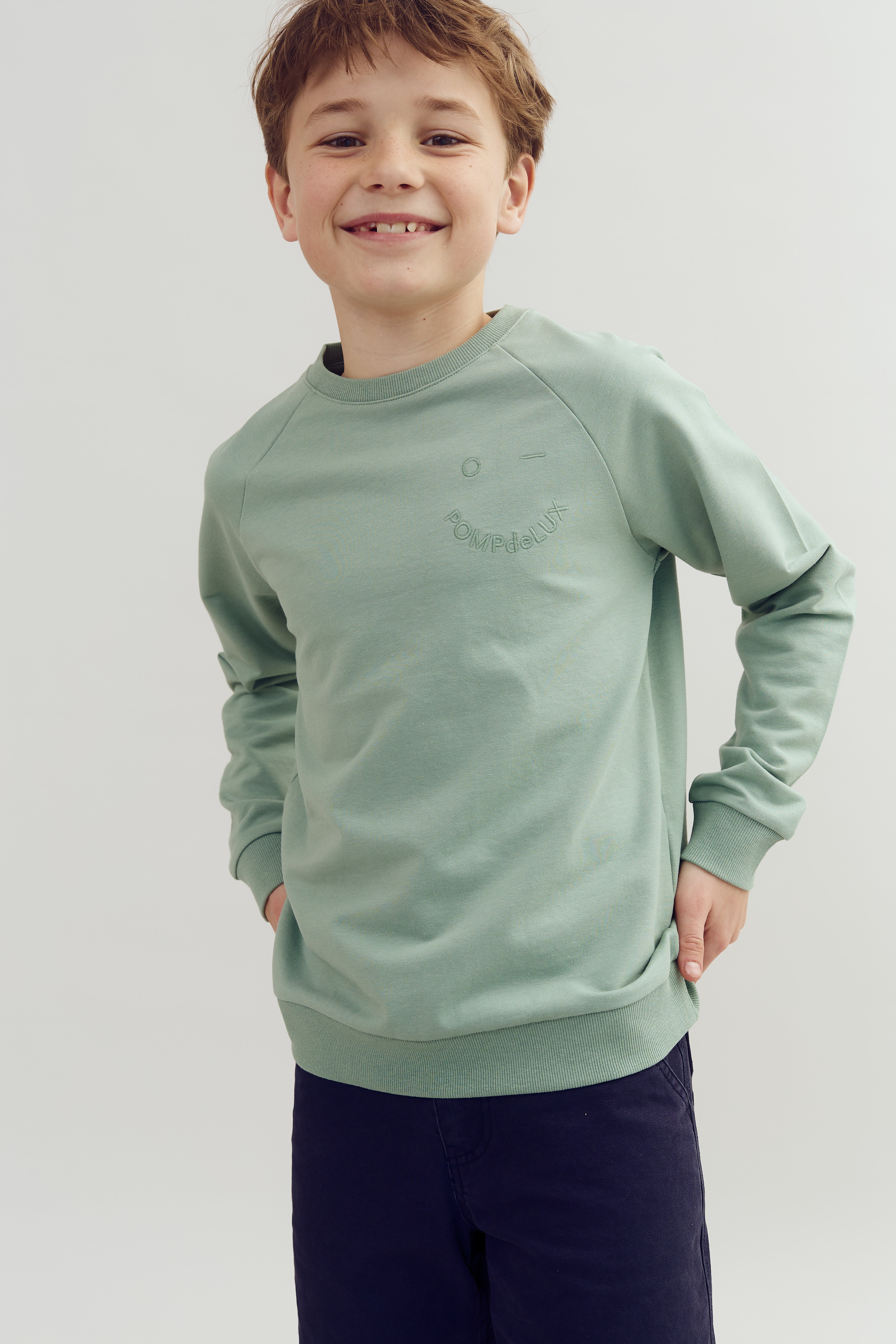 Crewneck sweatshirt - Tween - Green | 100365 Ryan