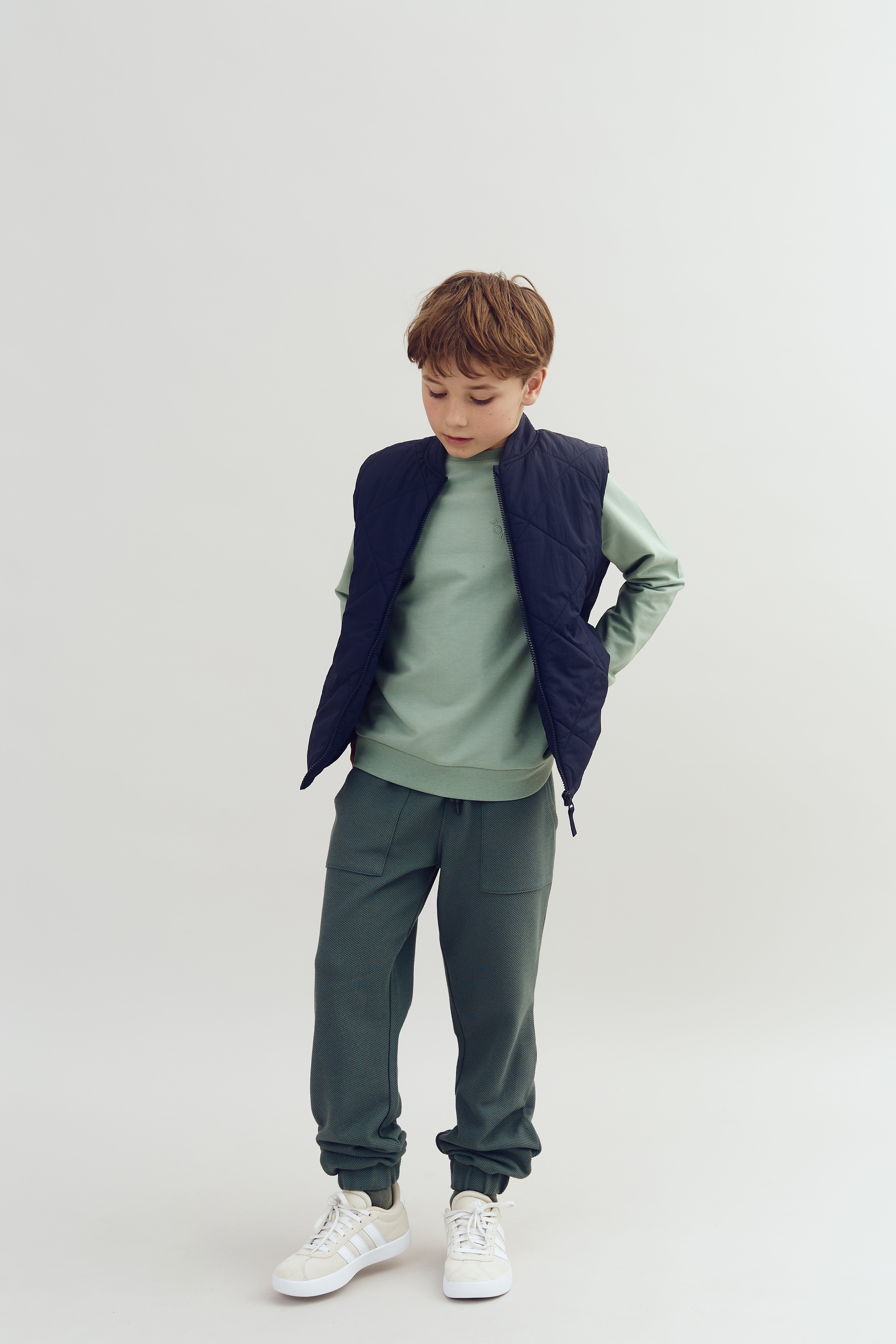 Crewneck sweatshirt - Tween - Green | 100365 Ryan