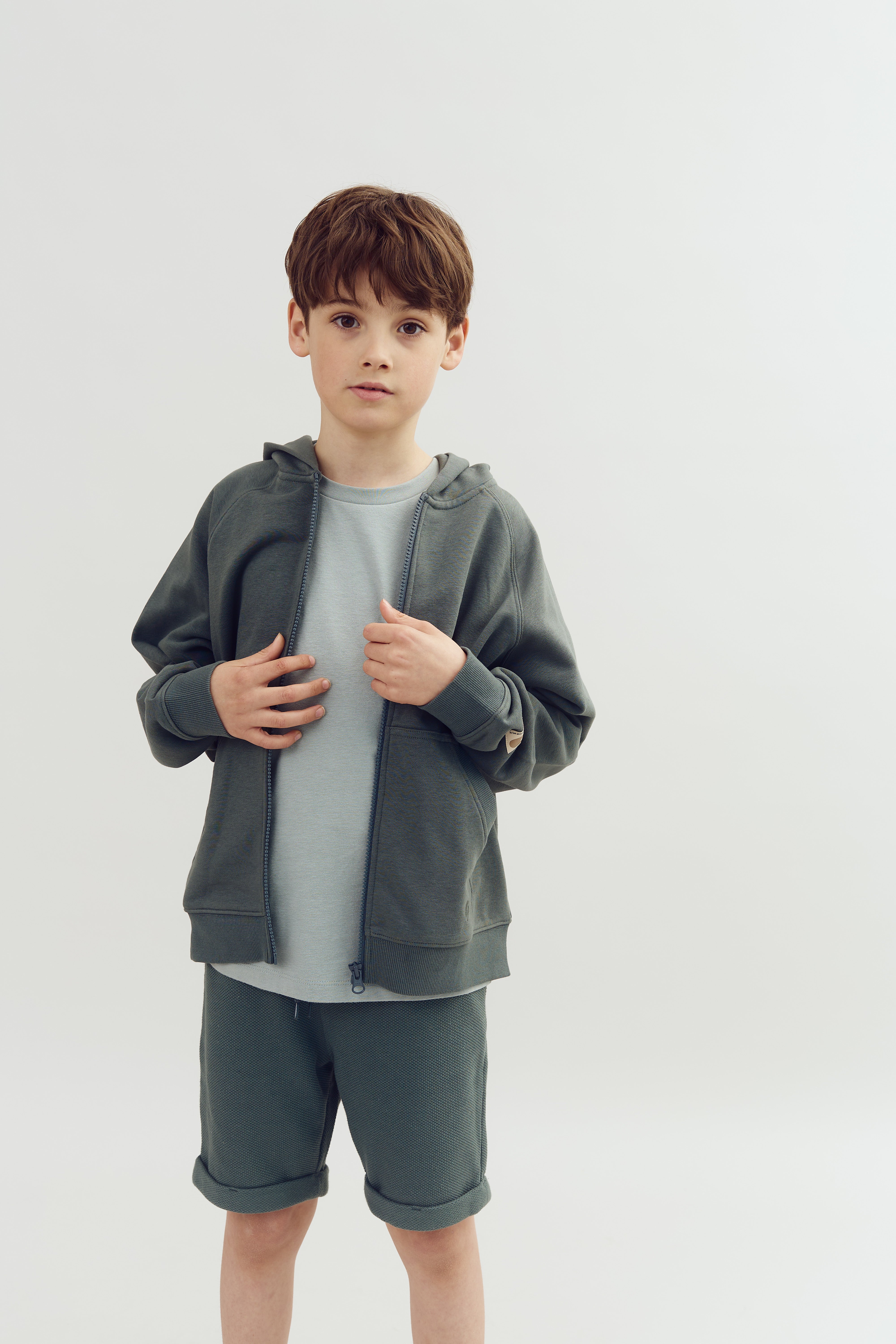 Klassieke hoodie met rits - Tween - Petrol | 100376 Felix