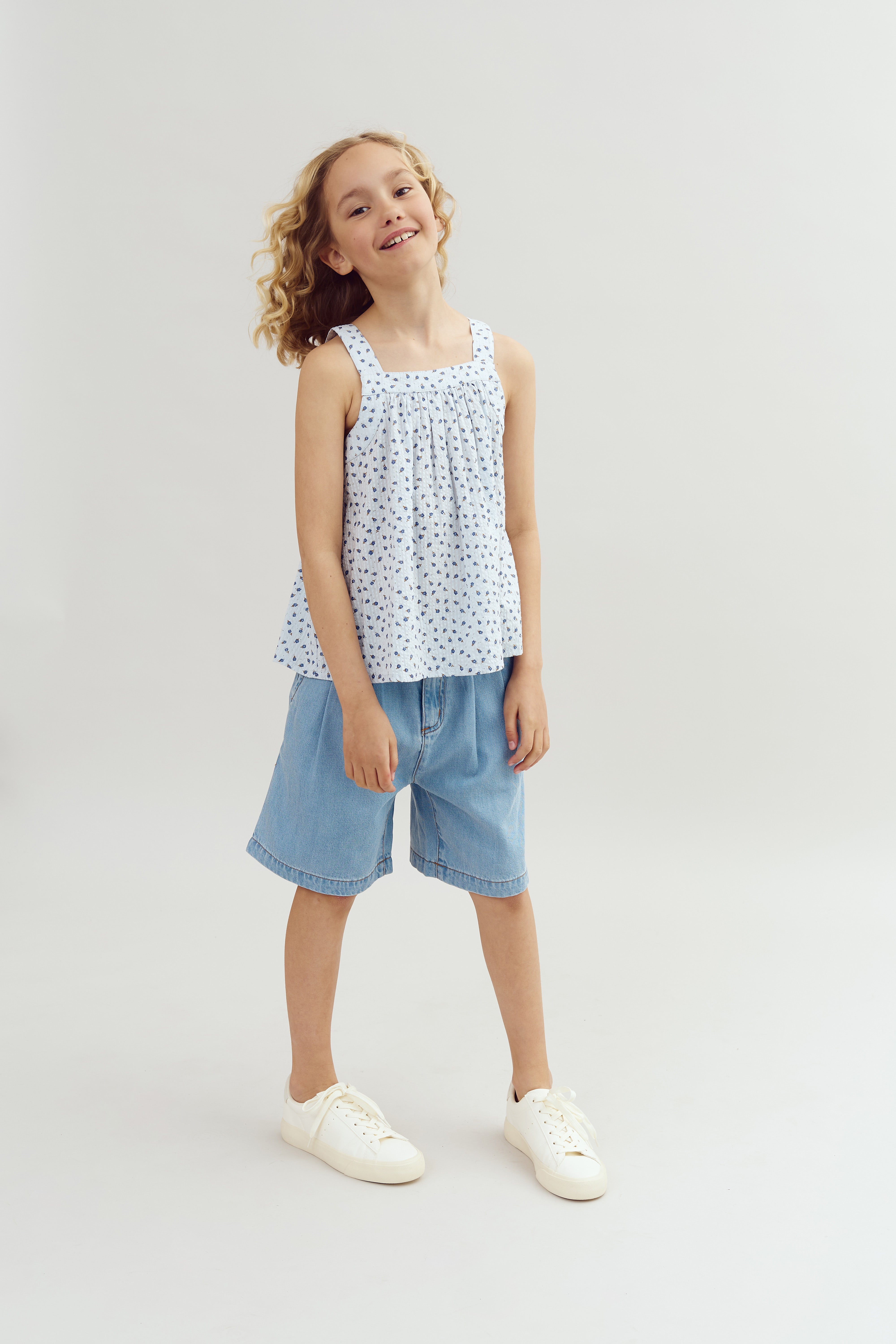 Lange denim shorts - Tween - Blue Denim | 100101 Lea