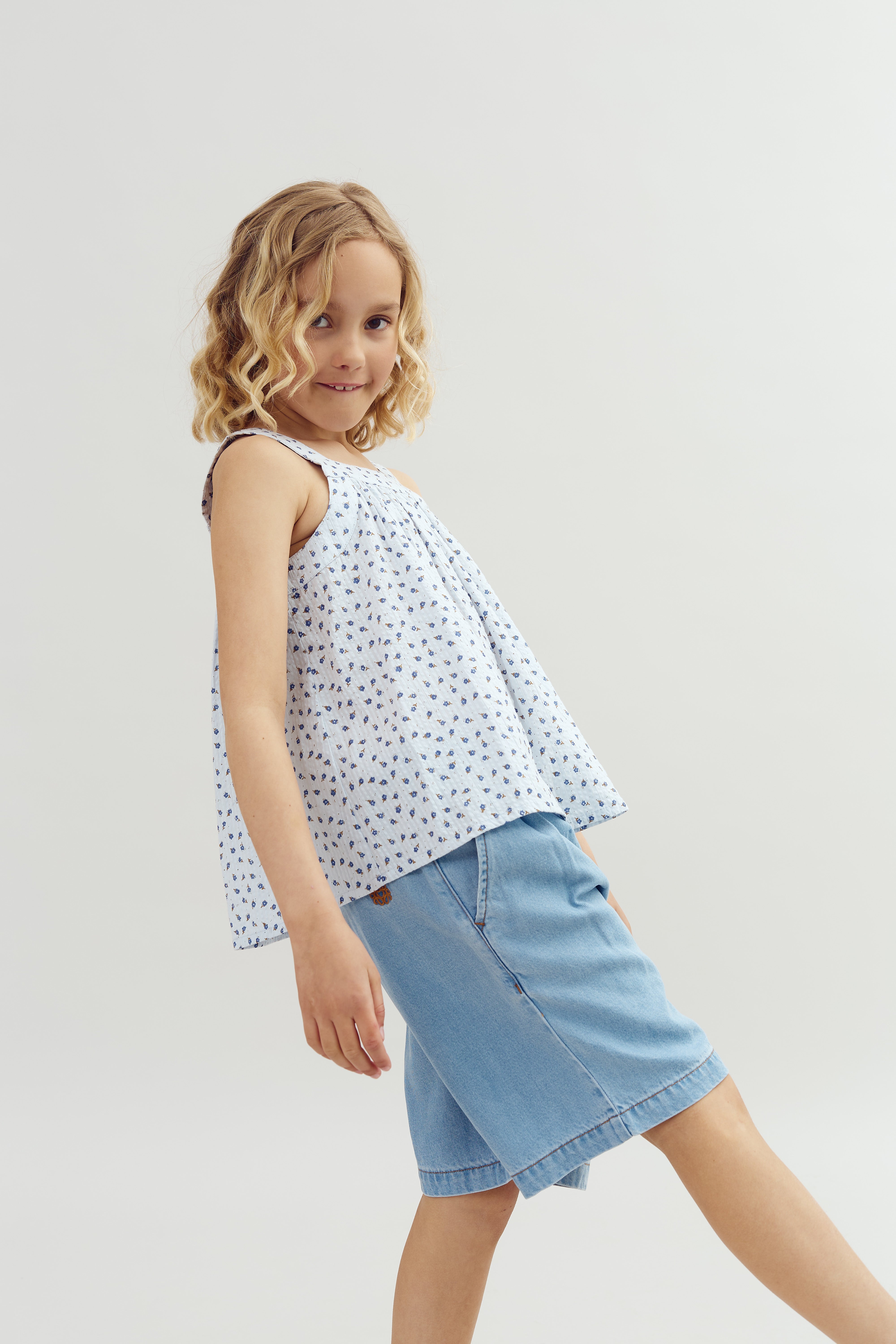 Lange denim shorts - Tween - Blue Denim | 100101 Lea