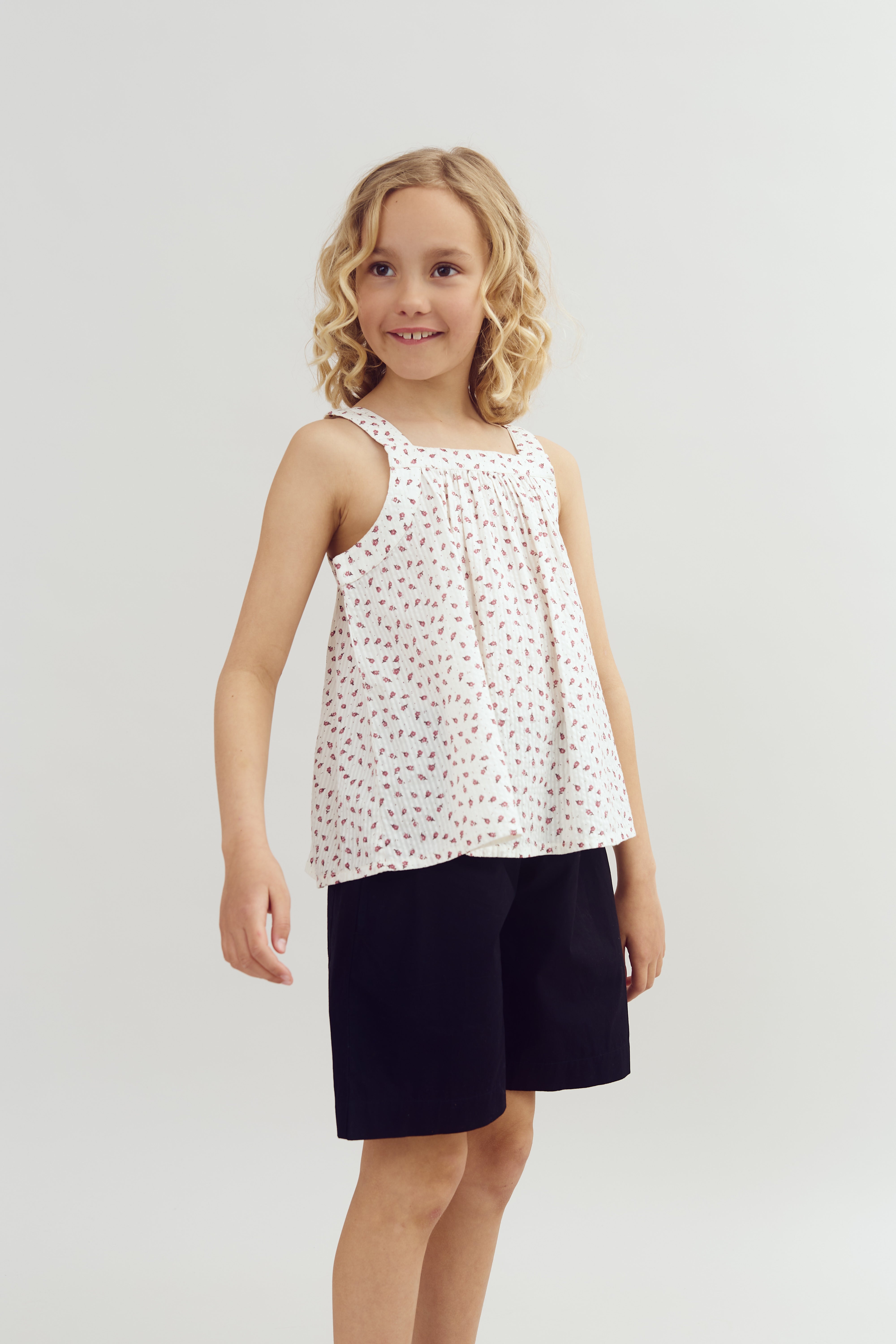 Baggy poplin shorts - Tween - Black | 100221 Laura