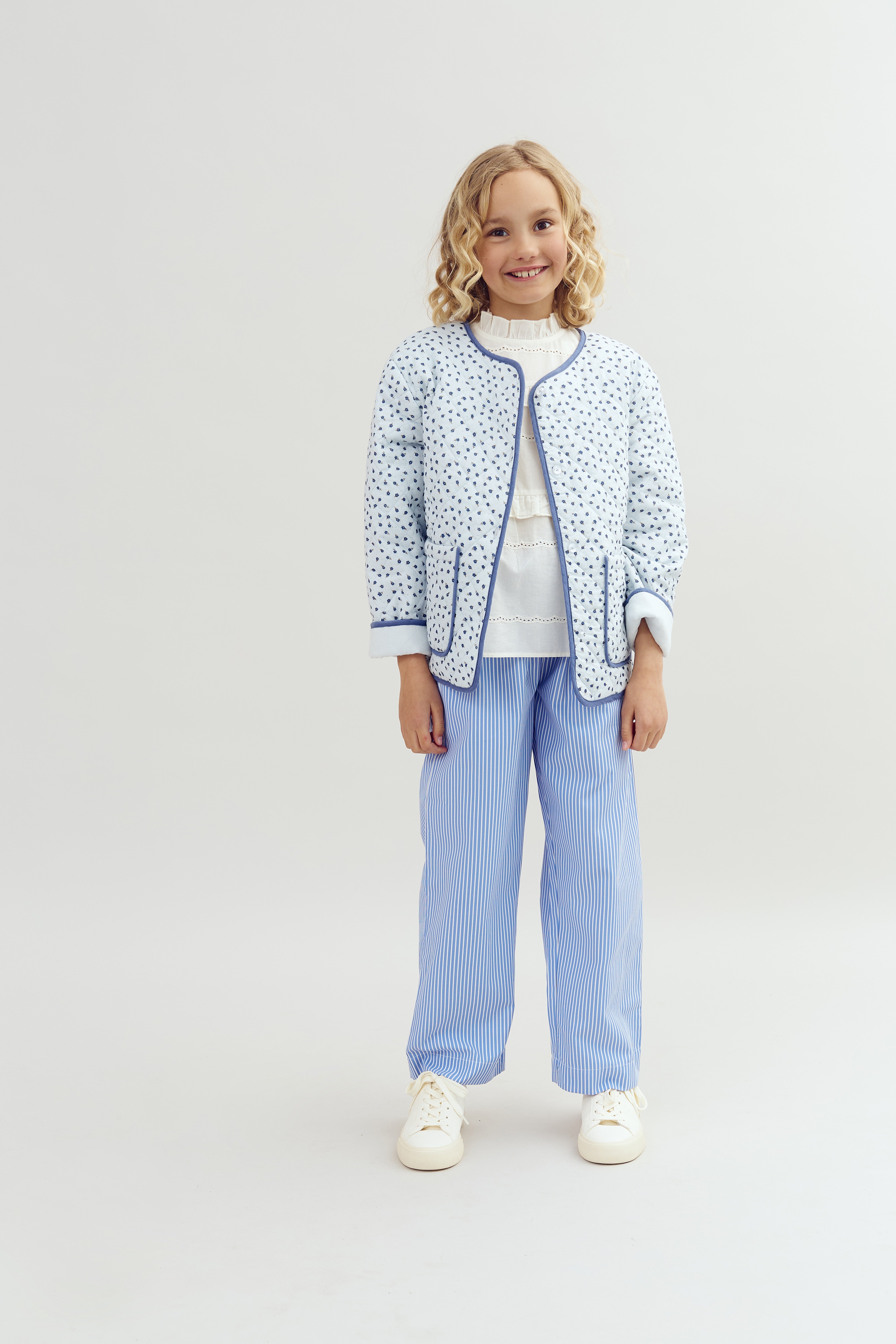 Gestreepte broek - Tween - Blue | 100264 Luna
